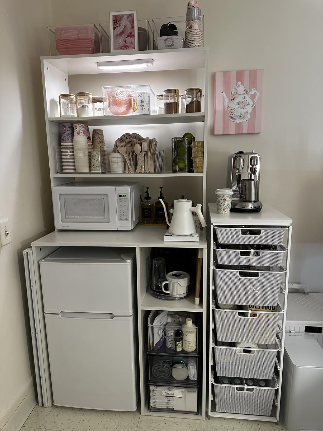 3.1 Cu.Ft Mini Fridge with Freezer, 2 Door Compact Refrigerator, Mini Fridge with Adjustable Removable Glass Shelves for Bedroom, Office, Dorm or Apartment, Black Customer Review 3.1 Cu.Ft Mini Fridge with Freezer, 2 Door Compact Refrigerator, Mini Fridge with Adjustable Removable Glass Shelves for Bedroom, Office, Dorm or Apartment, Black - Customer Photo 2