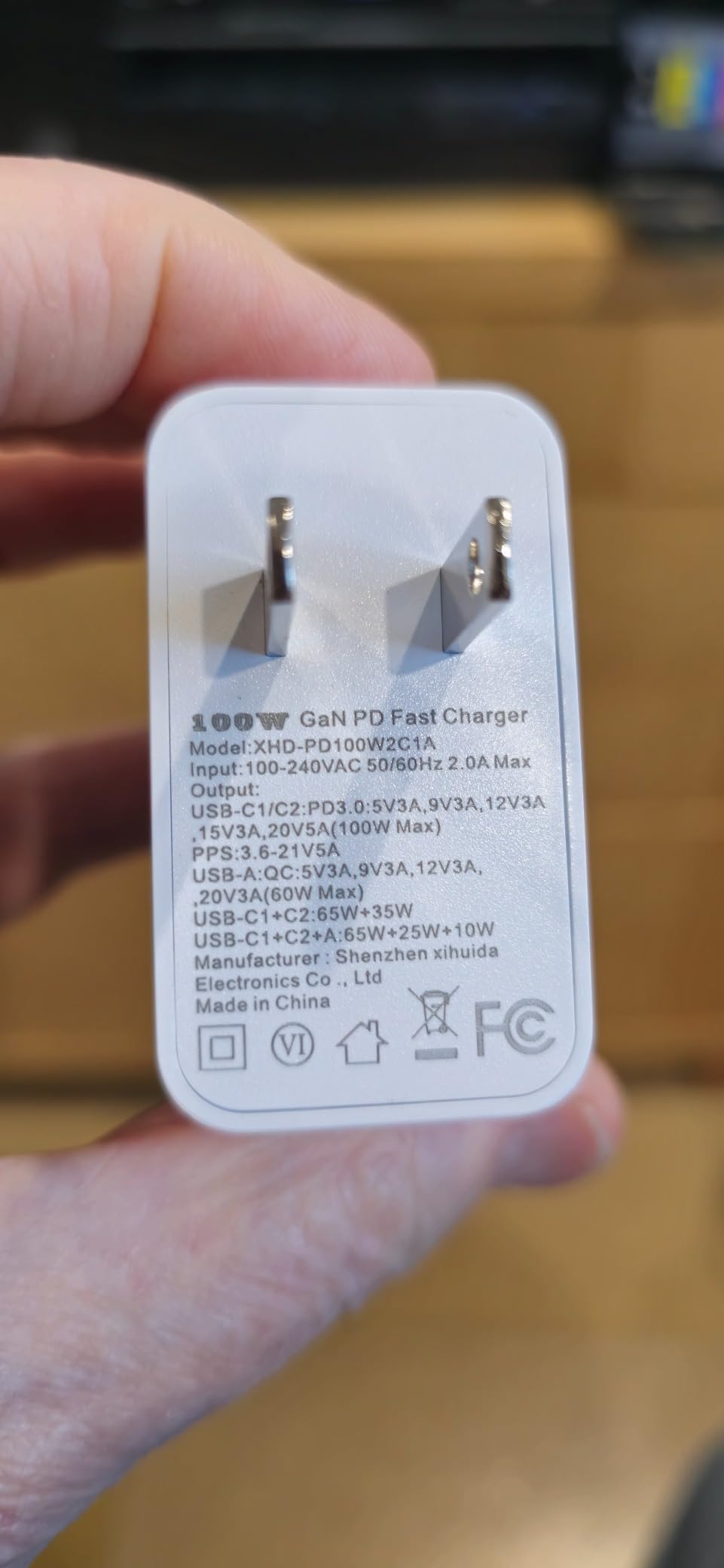 USB C Charger Block 100W, 3-Port GaN Super Fast Charger, Type C 65W Wall Charger Adapter with 10ft USB C Charging Cable for MacBook Pro/Air,iPad Pro, iPhone 17/16/15Pro, S25/S24/S23 and More[2 Pack] - Customer Photo 4