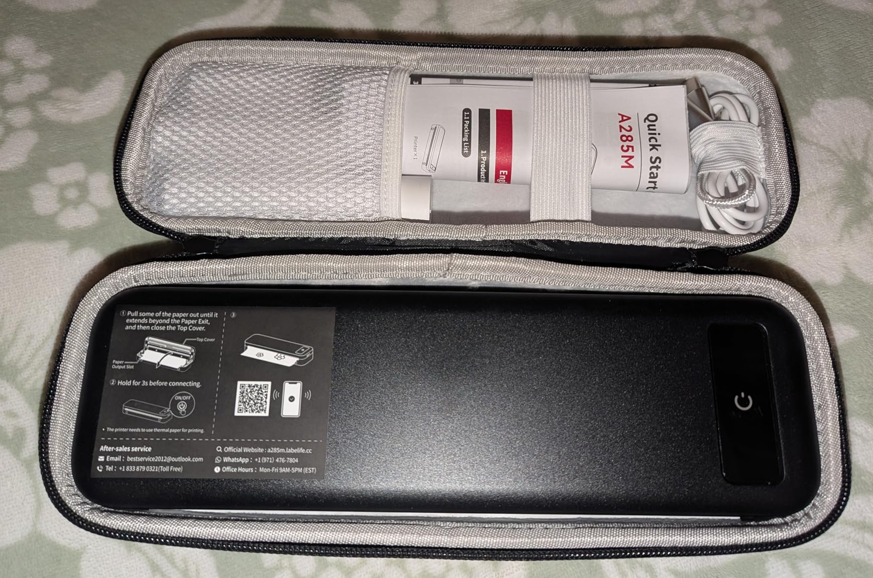 Portable Printers Wireless for Travel, Inkless Thermal Printer, A285M Small Bluetooth Mobile Printer Support 8.5