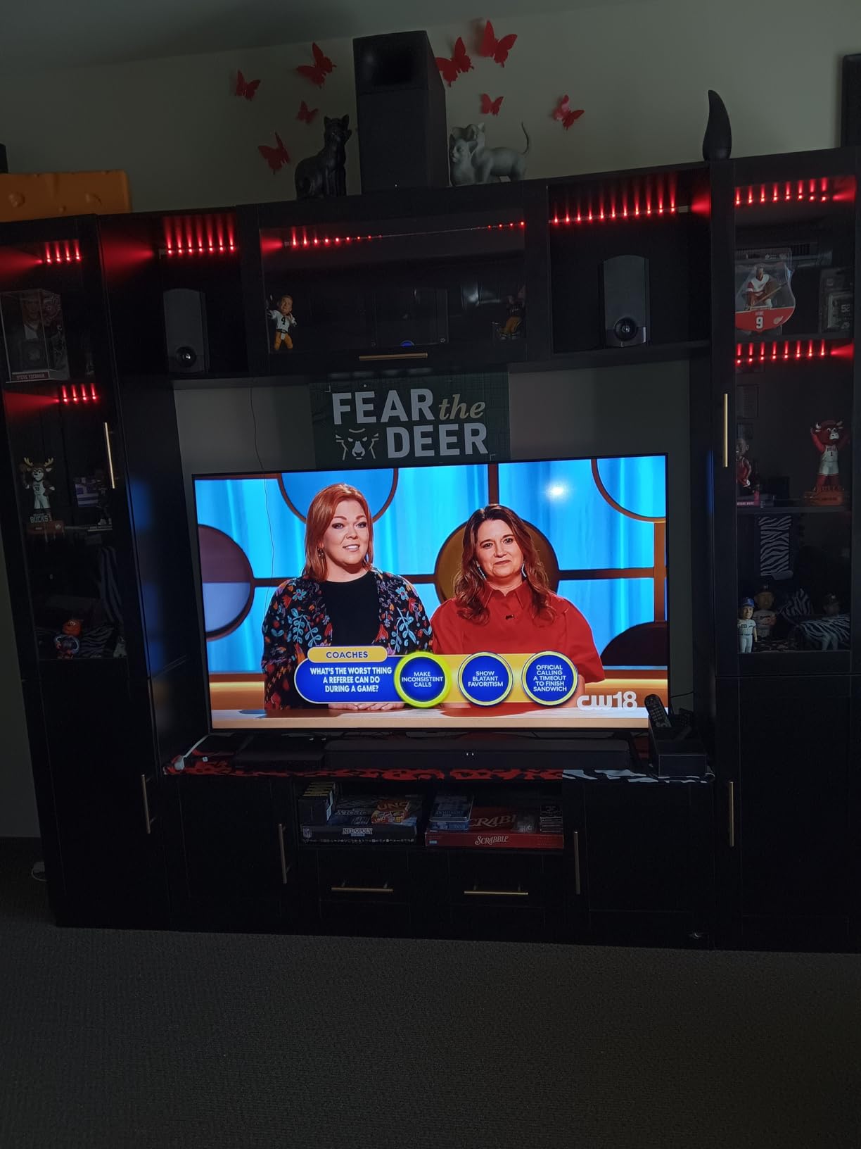 Entertainment Wall Unit, 4-Piece Large TV Stand Wall Unit Entertainment Center with Bookshelves & Storage, Wall Media Center with Shelves for TVs Up to 70 Entertainment Wall Unit, 4-Piece Large TV Stand Wall Unit Entertainment Center with Bookshelves & Storage, Wall Media Center with Shelves for TVs Up to 70