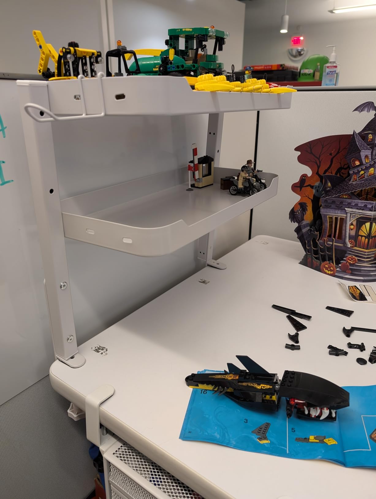 ARES WING 2-Tier Clamp On Desk Shelf, 16 inch Adjustable Above or Under Desk Storage Shelves Holds 44 lbs, Heavy Duty Desktop Organizer with Headphone Holder for Working and Gaming Accessories, Black Customer Review ARES WING 2-Tier Clamp On Desk Shelf, 16 inch Adjustable Above or Under Desk Storage Shelves Holds 44 lbs, Heavy Duty Desktop Organizer with Headphone Holder for Working and Gaming Accessories, Black - Customer Photo 1