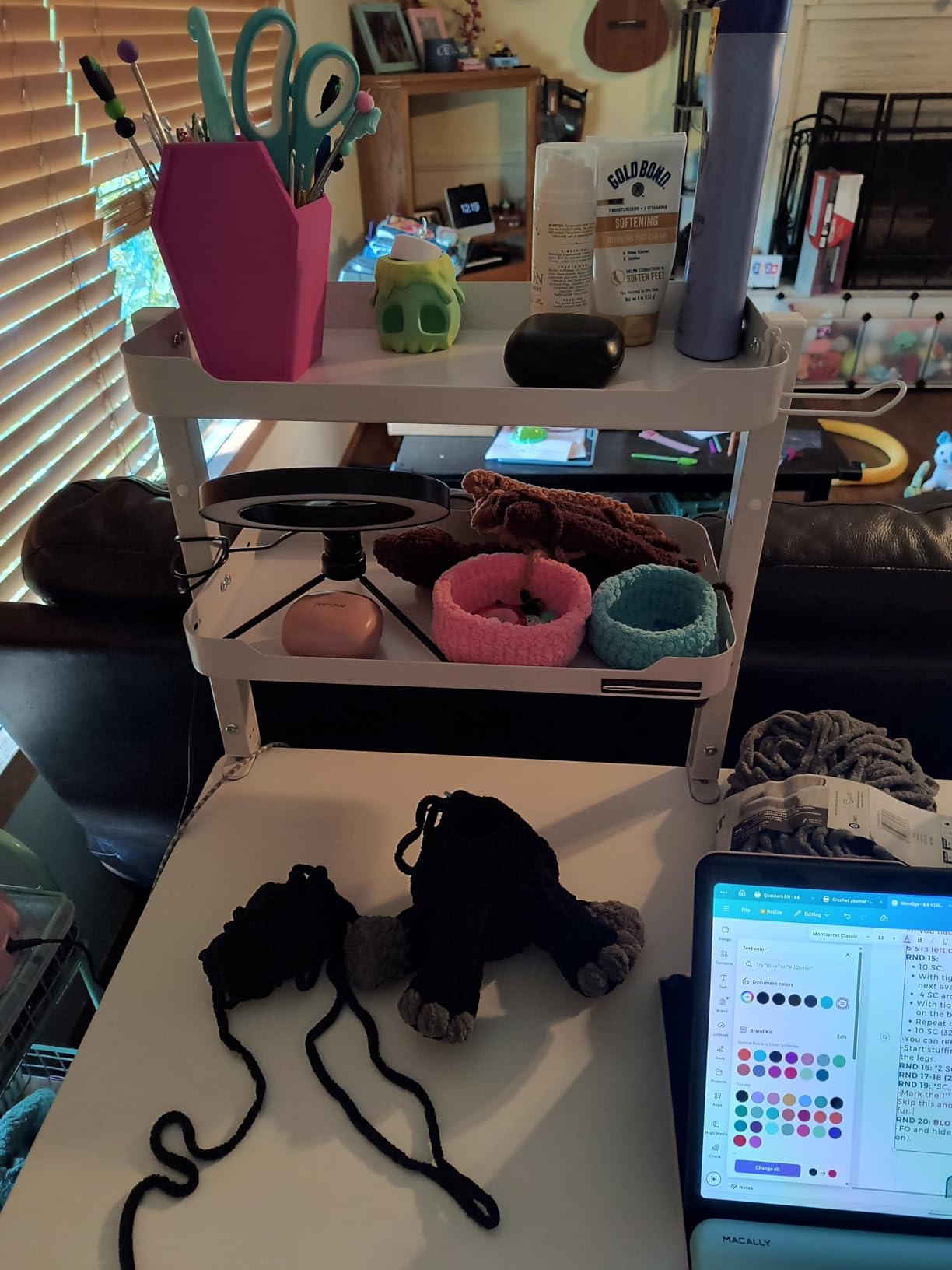 ARES WING 2-Tier Clamp On Desk Shelf, 16 inch Adjustable Above or Under Desk Storage Shelves Holds 44 lbs, Heavy Duty Desktop Organizer with Headphone Holder for Working and Gaming Accessories, Black Customer Review ARES WING 2-Tier Clamp On Desk Shelf, 16 inch Adjustable Above or Under Desk Storage Shelves Holds 44 lbs, Heavy Duty Desktop Organizer with Headphone Holder for Working and Gaming Accessories, Black - Customer Photo 2