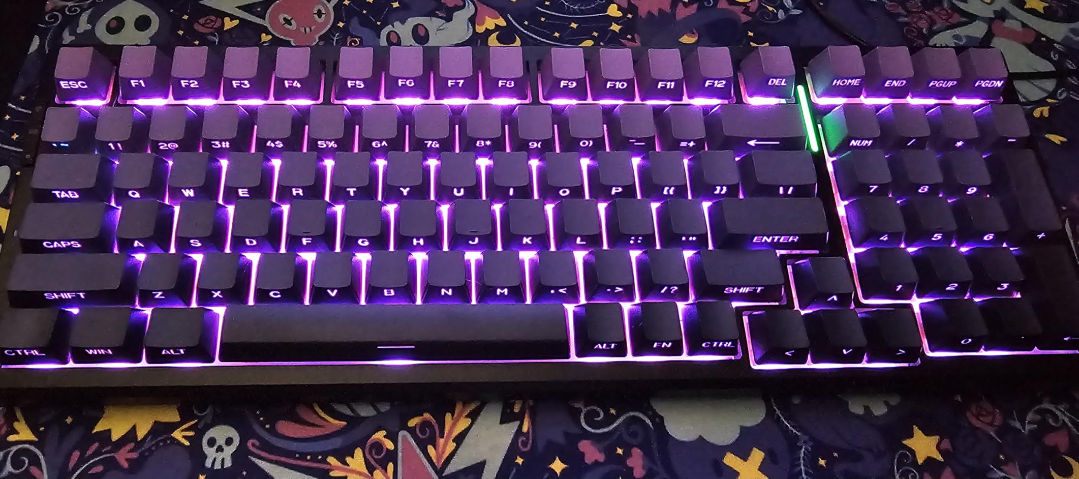 MCHOSE G98 PRO Wireless Mechanical Keyboard, Tri-Mode Connection Gaming Keyboard, Hot Swappable Custom Gasket Structure, Pre-lubed Linear Switches, Double Shot PBT Keycaps RGB LED Backlit Purple&Black - Customer Photo 5