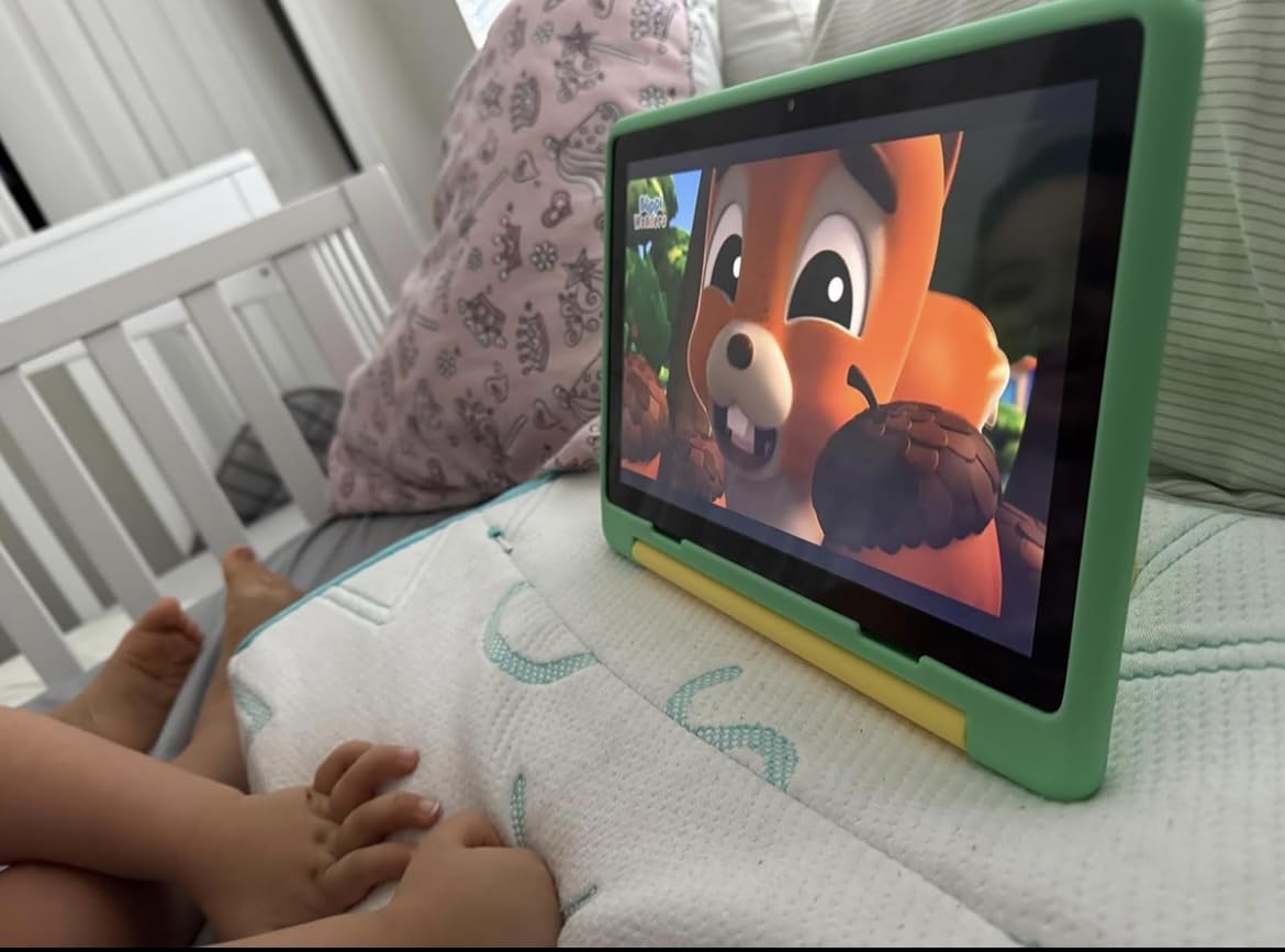 ZOFYWNAS Kids Tablet 10 Inch Android 14 Tablet for Kids Ages 3-12, Octa-Core with Case, Parental Controls,14GB+64GB Storage (TF Expand 1TB), 5G WiFi, BT5.3, Green - Customer Photo 2