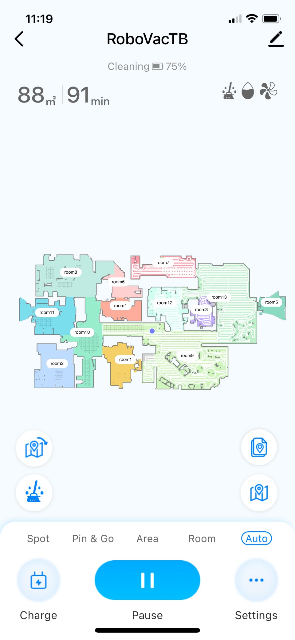 AIRROBO T25+ Robot Vacuum and Mop Combo, 5500Pa Suction, Pet Area Smart Boost, Carpet Detection, Tangle-Free Brush, LDS Mapping, APP Control, 3.5L Self-Empty Bin for Hard Floors, Carpets, Pet Hair - Customer Photo 1