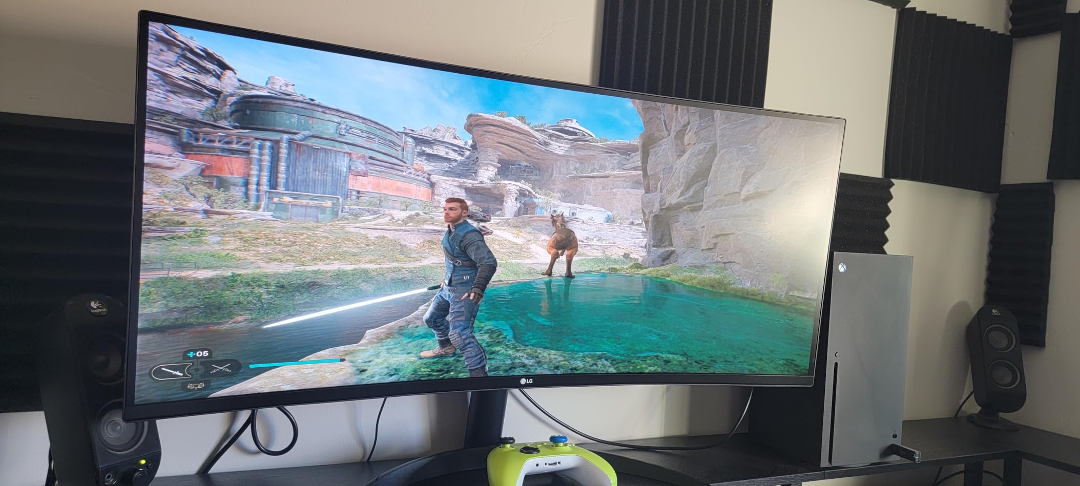 LG 34WR55QK-B 34-inch UltraWide WQHD (3440 x 1440) Curved Computer Monitor, 100Hz, 5ms, HDR10, Reader Mode, HDMI, DisplayPort, USB Type-C, Tilt/Height Adjustable Stand, Black - Customer Photo 2