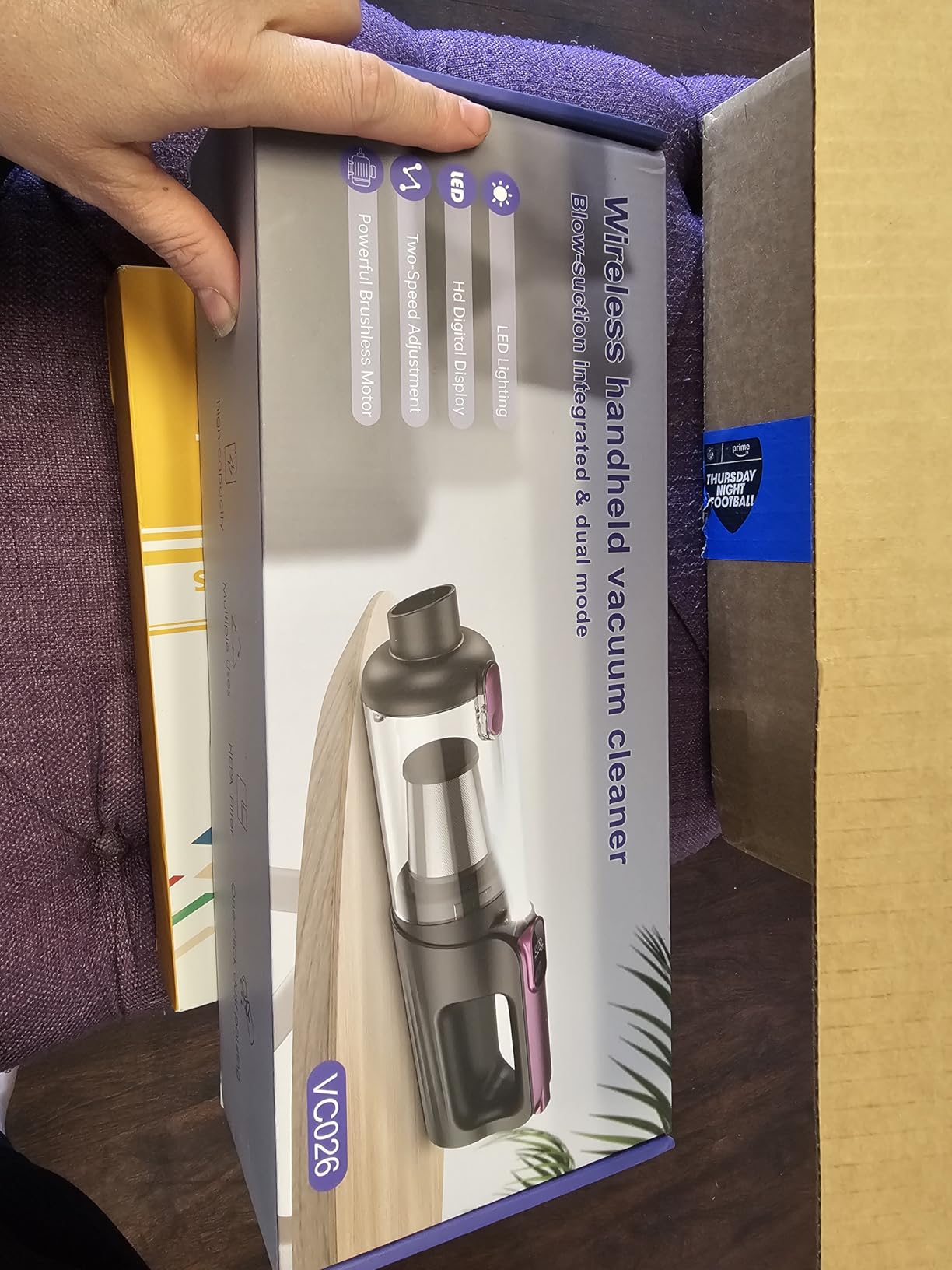 Car Vacuum Portable Cordless, 18000Pa 2 in 1 Vacuum Cleaner&Air Duster, 130W Brushless Motor Handheld Vacuum Cordless with 7800mAh Battery, LED Light, Multi-Nozzles for Car, Home, Office, Pet - Customer Photo 2