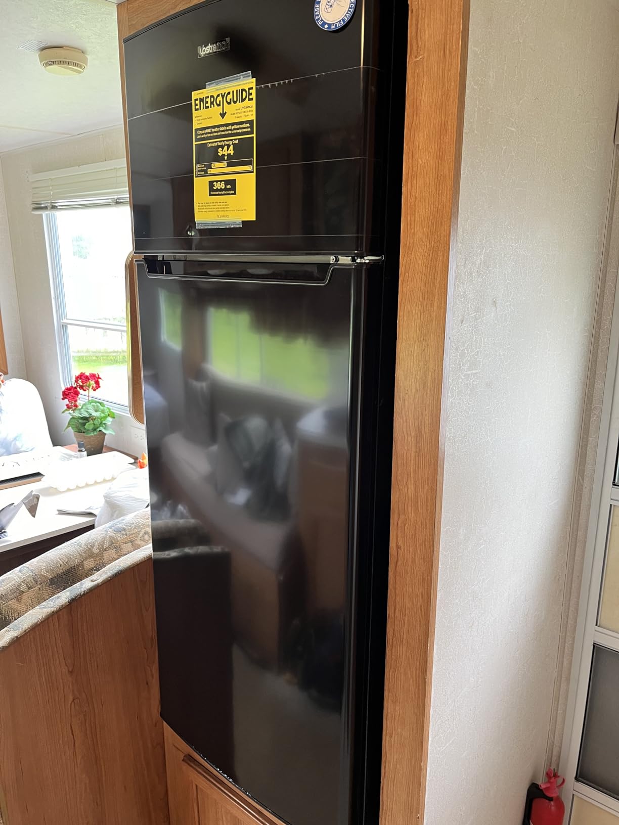 Upstreman 7.7 Cu.Ft. Refrigerator with Freezer, Double Door, Adjustable Thermostat, Large Capacity, Reversible Door Swing, Refrigerator for Apartment, Office, Dorm, Stainless (BD75) - Customer Photo 3