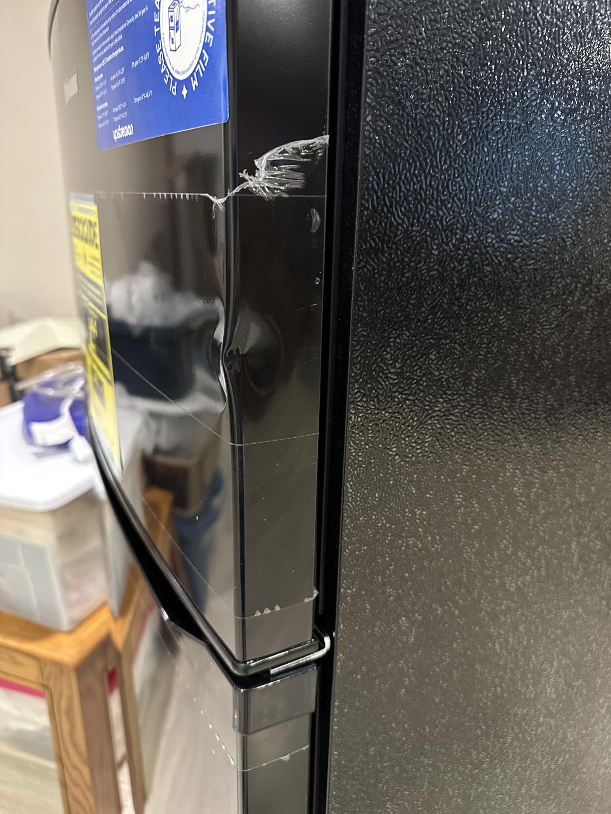 Upstreman 7.7 Cu.Ft. Refrigerator with Freezer, Double Door, Adjustable Thermostat, Large Capacity, Reversible Door Swing, Refrigerator for Apartment, Office, Dorm, Stainless (BD75) - Customer Photo 4