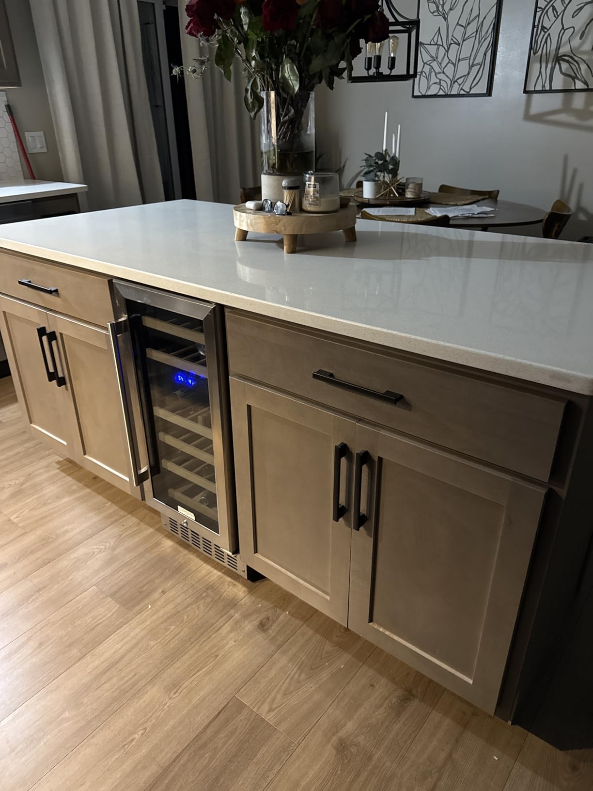 Antarctic Star Wine Fridge,15 Inch Wine Cooler Refrigerator Under Counter(41-68°F),28 Bottles Built-in Dual Zone &Freestanding Wine Refrigerator with Stainless Steel & Double-Layer Tempered Glass Door - Customer Photo 1