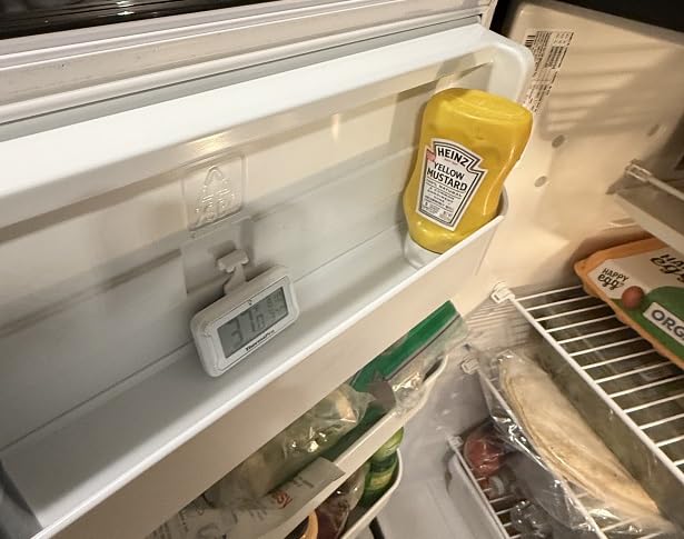 ThermoPro Refrigerator Thermometer with Large Backlit LCD Display, Waterproof Freezer Fridge Thermometer 2 Pack with Max/Min Record, Easy Battery Replacement, Magnetic & Stand Options for Room, Cooler - Customer Photo 1