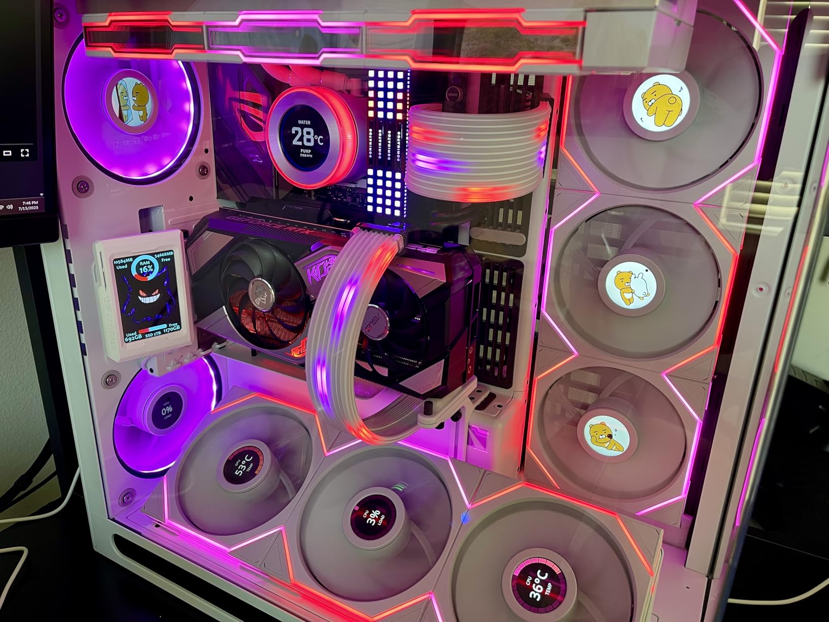 darkFlash 3.5in AIO Display Screen Upgrade Kit LCD Screen, CPU Temp Monitor for CPU Liquid Cooler, Type-C Interface, Computer Accessories PC Parts, Auto Start, Easy Operation(D-Vision) (Black) - Customer Photo 3