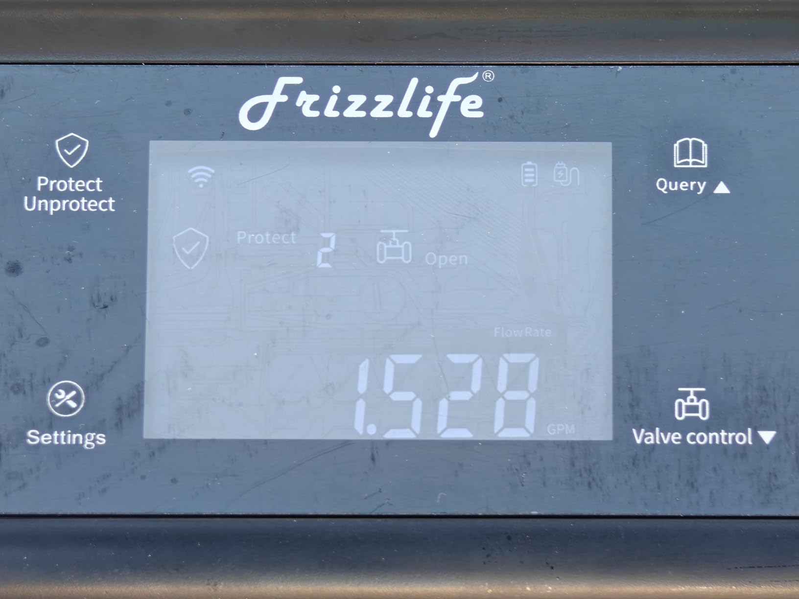Frizzlife LP365 Smart Water Monitor and Automatic Shutoff - 0.01GPM Ultrasonic Micro Leak Detection, APP Wi-Fi Remote Control, Real-Time Flow/Temp Monitoring, 24/7 Water Usage Reports, 3/4 Frizzlife LP365 Smart Water Monitor and Automatic Shutoff - 0.01GPM Ultrasonic Micro Leak Detection, APP Wi-Fi Remote Control, Real-Time Flow/Temp Monitoring, 24/7 Water Usage Reports, 3/4