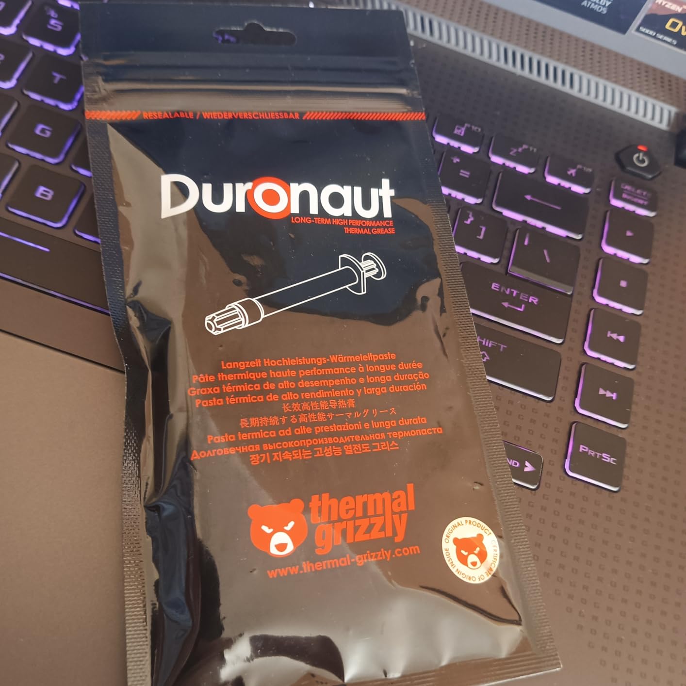 Thermal Grizzly Duronaut - 2 Gram - Enhanced Durability & High Performance Thermal Paste - for Maximum Thermal Conductivity While Overclocking CPU/GPU/PS4/PS5/Xbox - Customer Photo 3