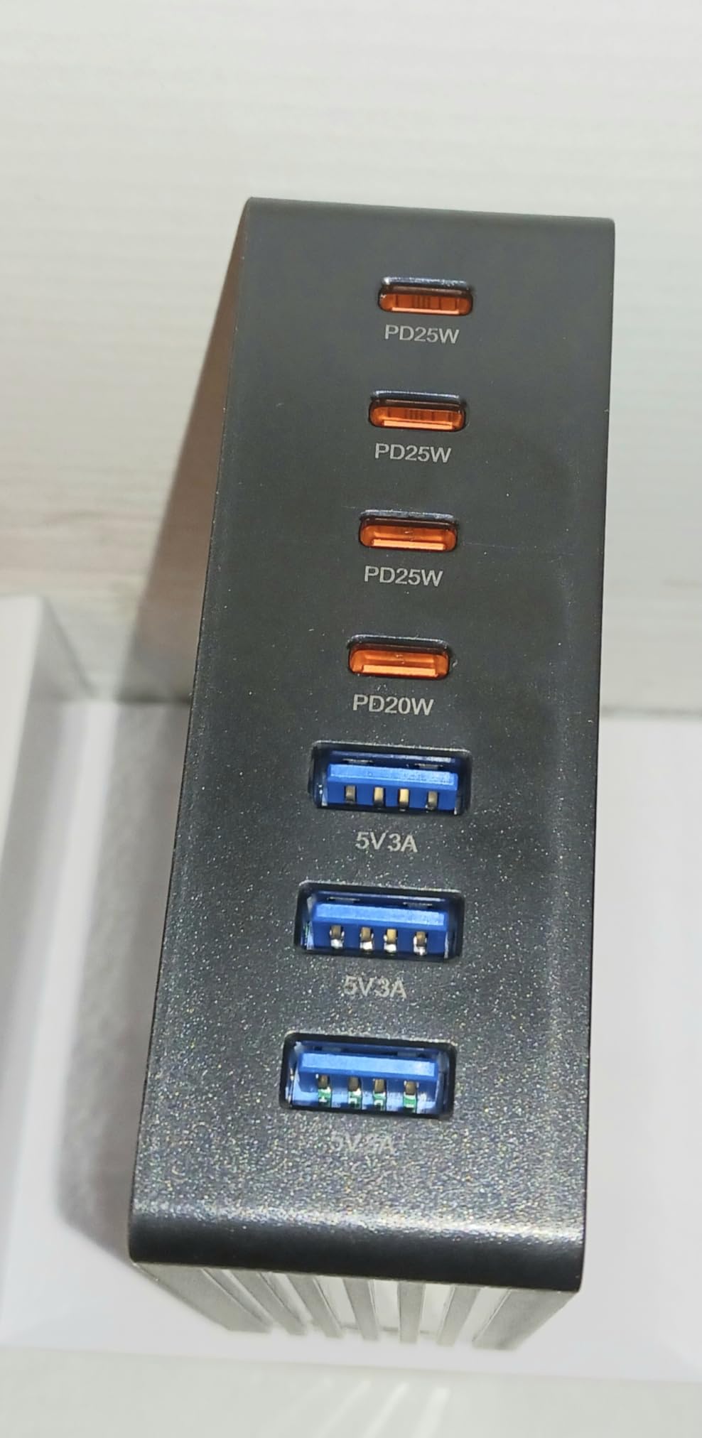 140W USB C Charging Station, GaN III 7 Port Fast Charger Station, PD 3.0 USB Charging Station for Multiple Devices, USB Charging Hub, Multiple USB C Charger Station for iPad iPhone Samsung Android - Customer Photo 1