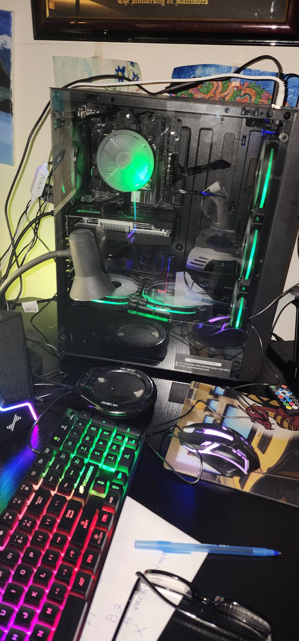 STGAubron Gaming PC Computer Desktop, Intel Core i7 8th Gen up to 4.1G, GeForce RTX 3050 6G, 16G DDR4, 512G SSD, WiFi 6, BT 5.2, RGB Fan x6, Windows 11 Home - Customer Photo 2