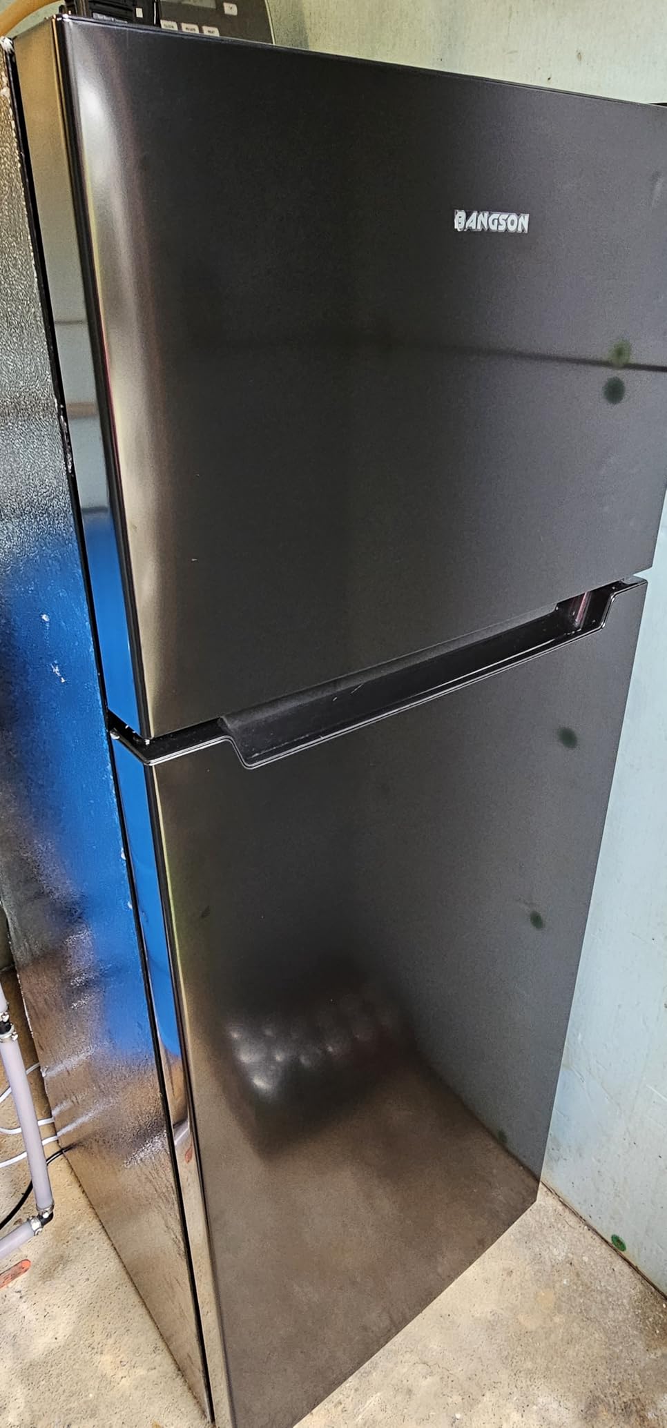 BANGSON 7.7 Cu.Ft Refrigerator with Freezer, Apartment Size Fridge with Top Freezer, for Apartment, Office, Kitchen and Garage, Stainless Steel, Silver - Customer Photo 2