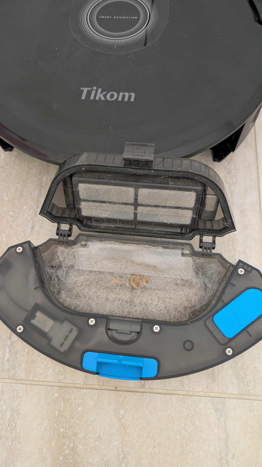 Tikom Robot Vacuum and Mop Combo, 5000Pa Robotic Vacuum Cleaner, 150 Min Max, App & Remote Control, Ideal for Hard Floor, Carpet, Pet Hair, Self-Charge(G8000 Max) - Customer Photo 2