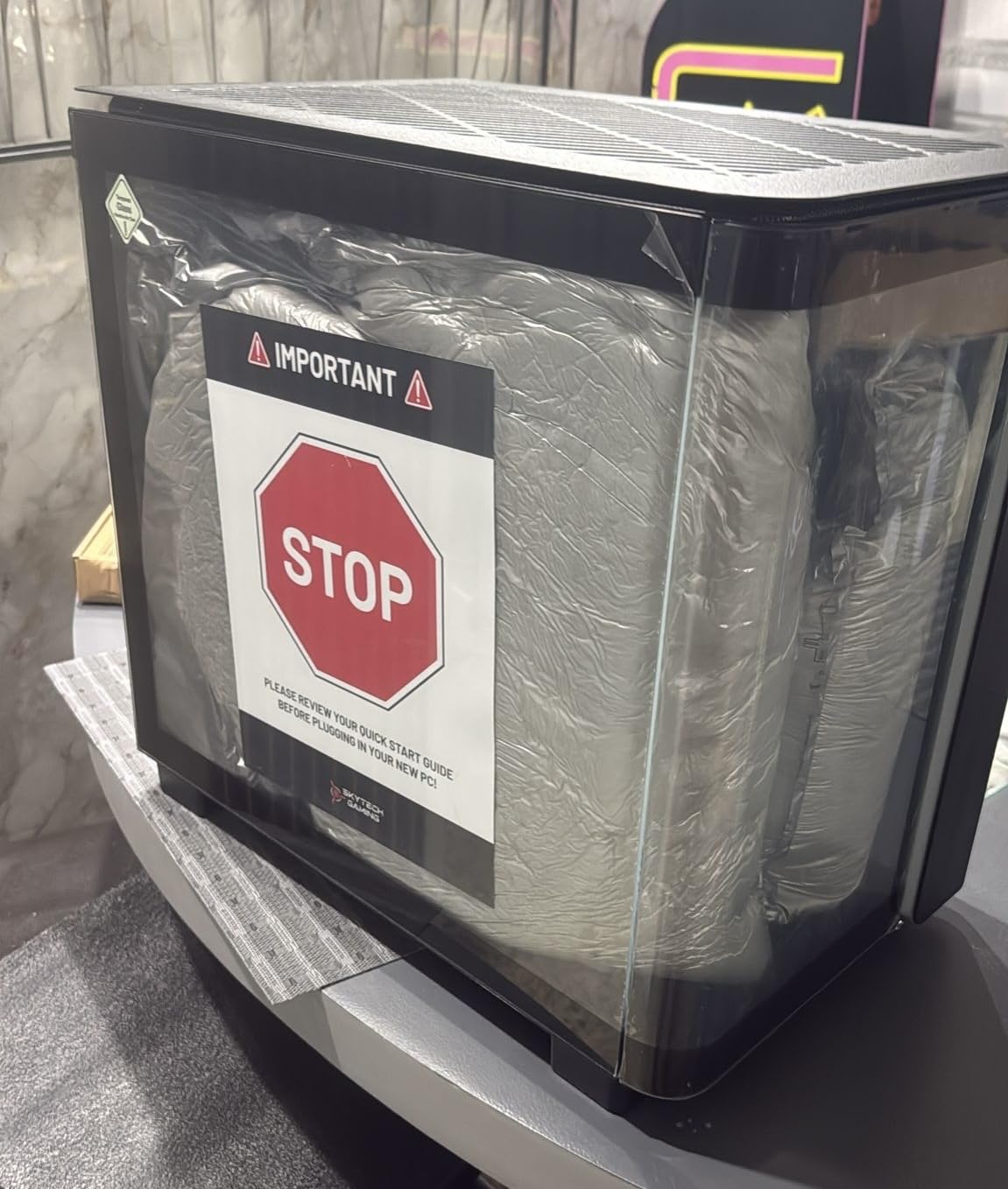 Skytech King 95 Gaming PC Desktop, Ryzen 7 9700X 3.8 GHz (5.5GHz Turbo Boost), NVIDIA RTX 5070 12GB GDDR7, 1TB Gen4 SSD, 32GB DDR5 RAM 6000 RGB, 850W Gold PSU, 360mm ARGB AIO, Wi-Fi, Win 11 Home Customer Review Skytech King 95 Gaming PC Desktop, Ryzen 7 9700X 3.8 GHz (5.5GHz Turbo Boost), NVIDIA RTX 5070 12GB GDDR7, 1TB Gen4 SSD, 32GB DDR5 RAM 6000 RGB, 850W Gold PSU, 360mm ARGB AIO, Wi-Fi, Win 11 Home - Customer Photo 1