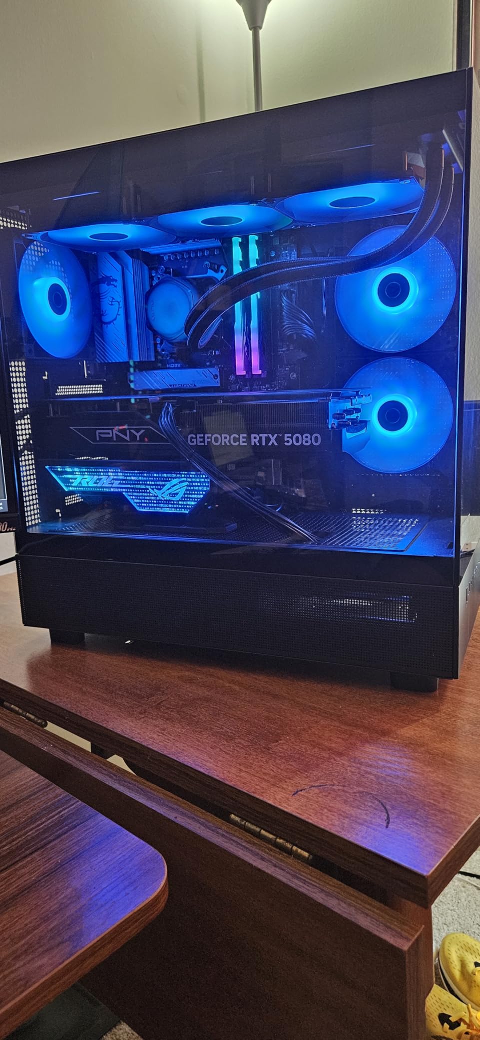 Skytech Azure 3 Gaming PC Desktop, Ryzen 7 9800X3D 4.7 GHz (5.2 GHz Turbo), NVIDIA RTX 5080 16GB, X670 Board, 2TB NVMe SSD, 32GB DDR5 RAM 6000 RGB, 850W Gold ATX 3 PSU, 360mm ARGB AIO, Wi-Fi, Win 11 Customer Review Skytech Azure 3 Gaming PC Desktop, Ryzen 7 9800X3D 4.7 GHz (5.2 GHz Turbo), NVIDIA RTX 5080 16GB, X670 Board, 2TB NVMe SSD, 32GB DDR5 RAM 6000 RGB, 850W Gold ATX 3 PSU, 360mm ARGB AIO, Wi-Fi, Win 11 - Customer Photo 1