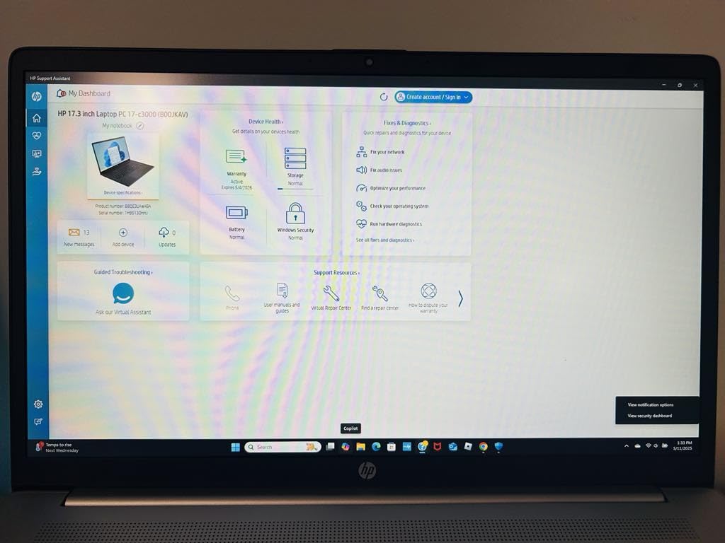 HP 17.3 inch Laptop, FHD Display, Intel Core i5-1334U, 16 GB RAM, 512 GB SSD, Intel Iris Xe Graphics, Windows 11 Home, Natural Silver, 17-cn3399nr - Customer Photo 2