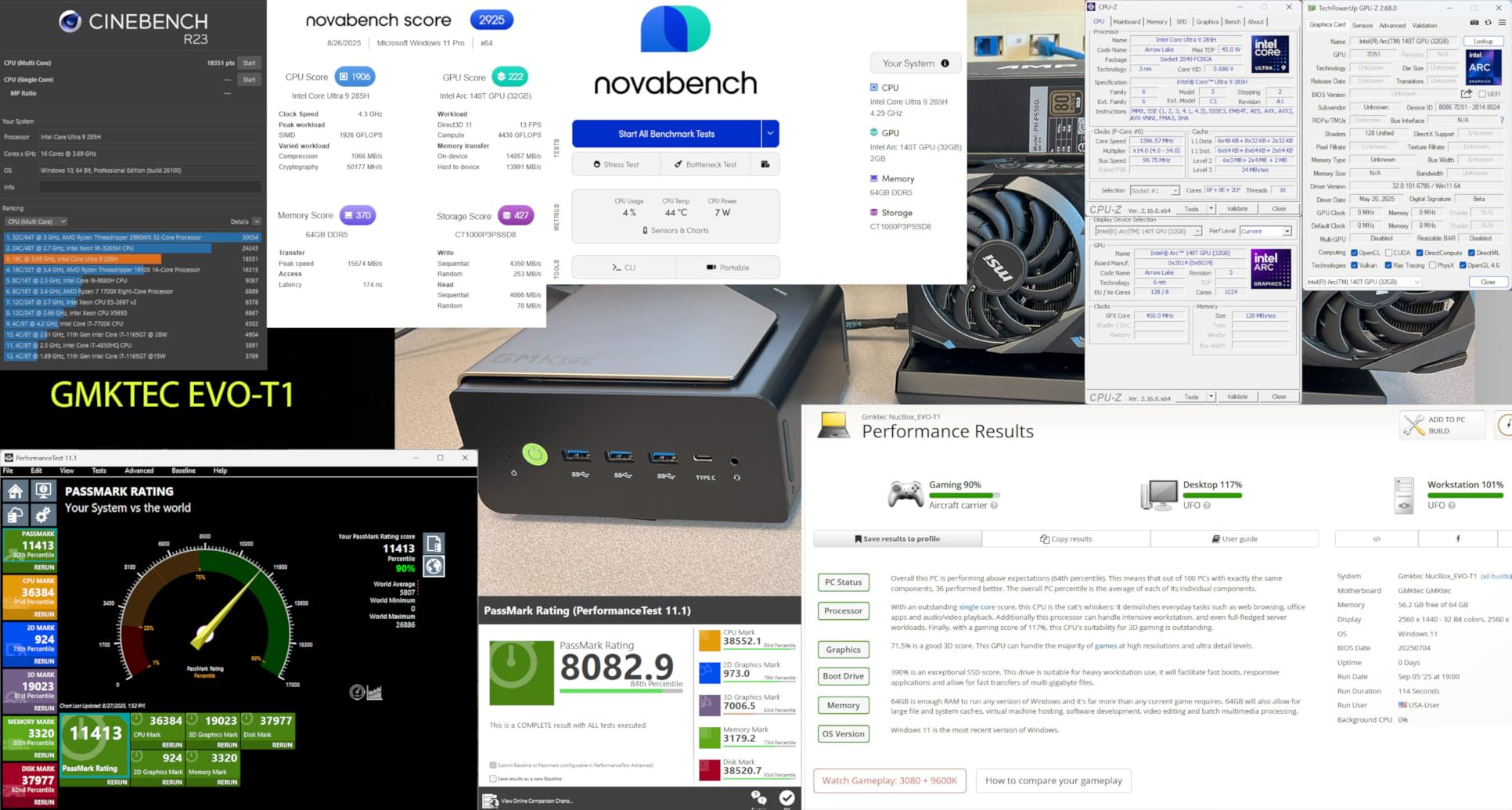 GMKtec Mini PC Workstation, Intel Core i9 13900HK(14C/20T) up to 5.4GHz, Mini Computer 32GB DDR5 RAM 1TB SSD, 8X USB Ports/COM/HDMI/DP Office Business Customer Review GMKtec Mini PC Workstation, Intel Core i9 13900HK(14C/20T) up to 5.4GHz, Mini Computer 32GB DDR5 RAM 1TB SSD, 8X USB Ports/COM/HDMI/DP Office Business - Customer Photo 1