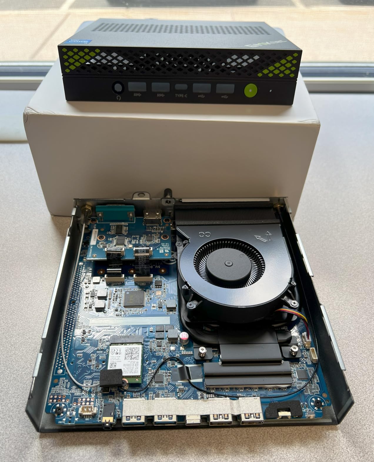 GMKtec Mini PC Workstation, Intel Core i9 13900HK(14C/20T) up to 5.4GHz, Mini Computer 64GB DDR5 RAM 1TB SSD with 8X USB Ports/COM/HDMI/DP Office Business - Customer Photo 2