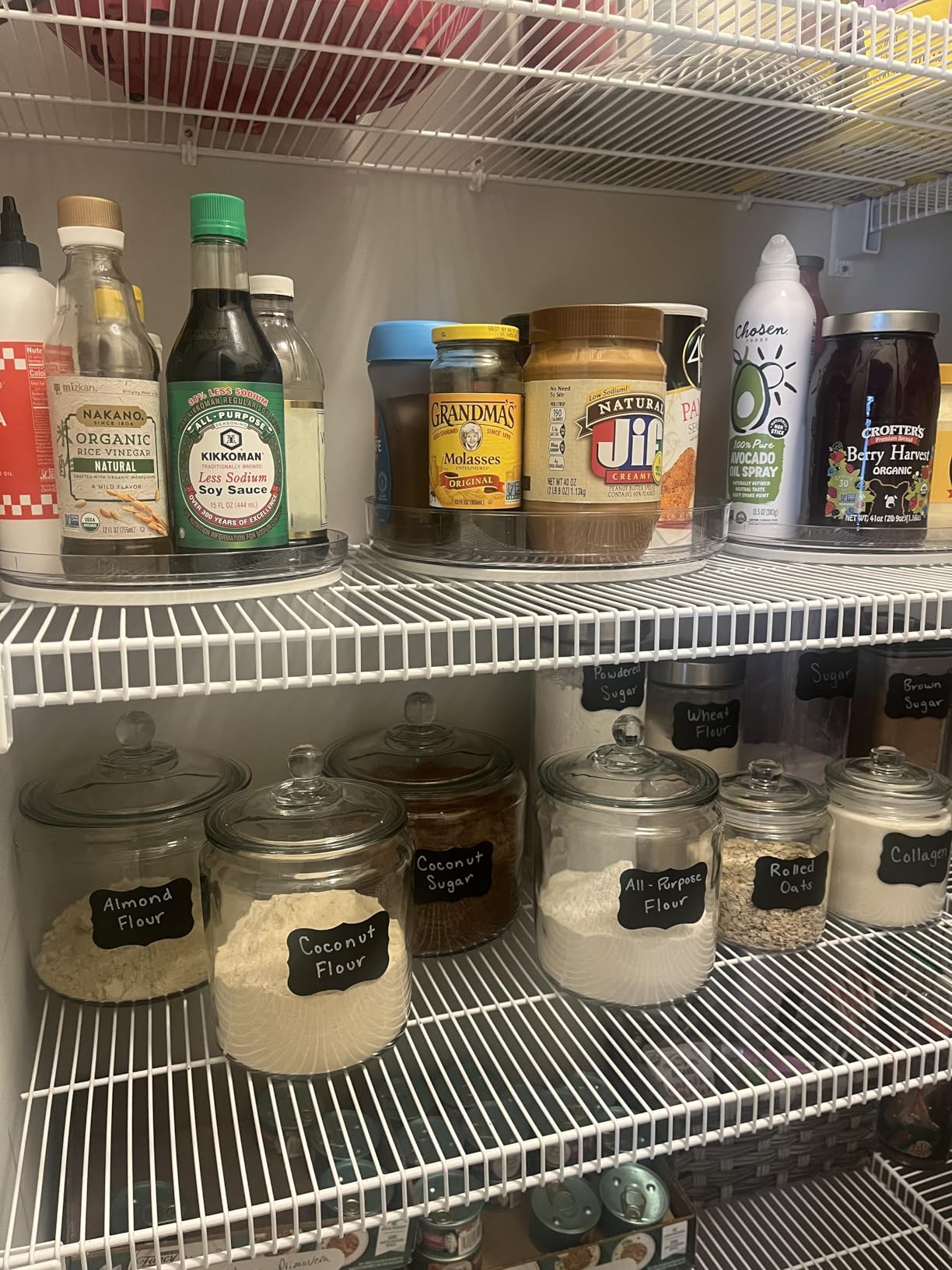 LAMU 3 Pack Lazy Susan Organizer, Clear Lazy Susan Turntable for Cabinet, Spice Organizer for Pantry, Refrigerator, Table Top, Kitchen Organizer and Storage, 2 Size (1 Piece 11'' + 2 Piece 9'') - Customer Photo 1