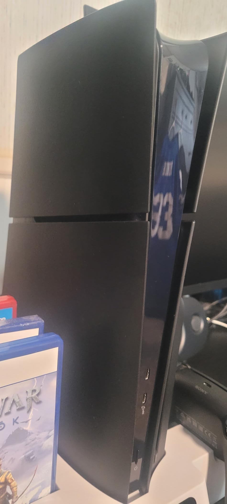 5PCS Face Plates for PS5 Slim Disc and Digital Edition, Cover Shell Panels Accessories Compatible with PlayStation 5 Slim Protective Replacement FacePlates (Galactic Purple) - Customer Photo 1