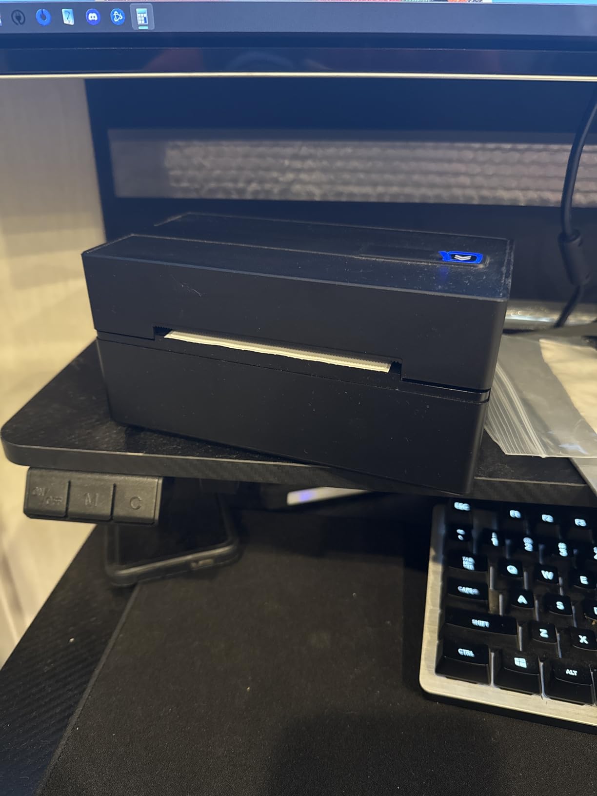 Bluetooth Thermal Shipping Label Printer: 4x6 Wireless Mini Clear Label Maker with Waterproof Tape for Small Business - Widely Used for USPS UPS Ebay Amazon Shopify Etsy - Customer Photo 1