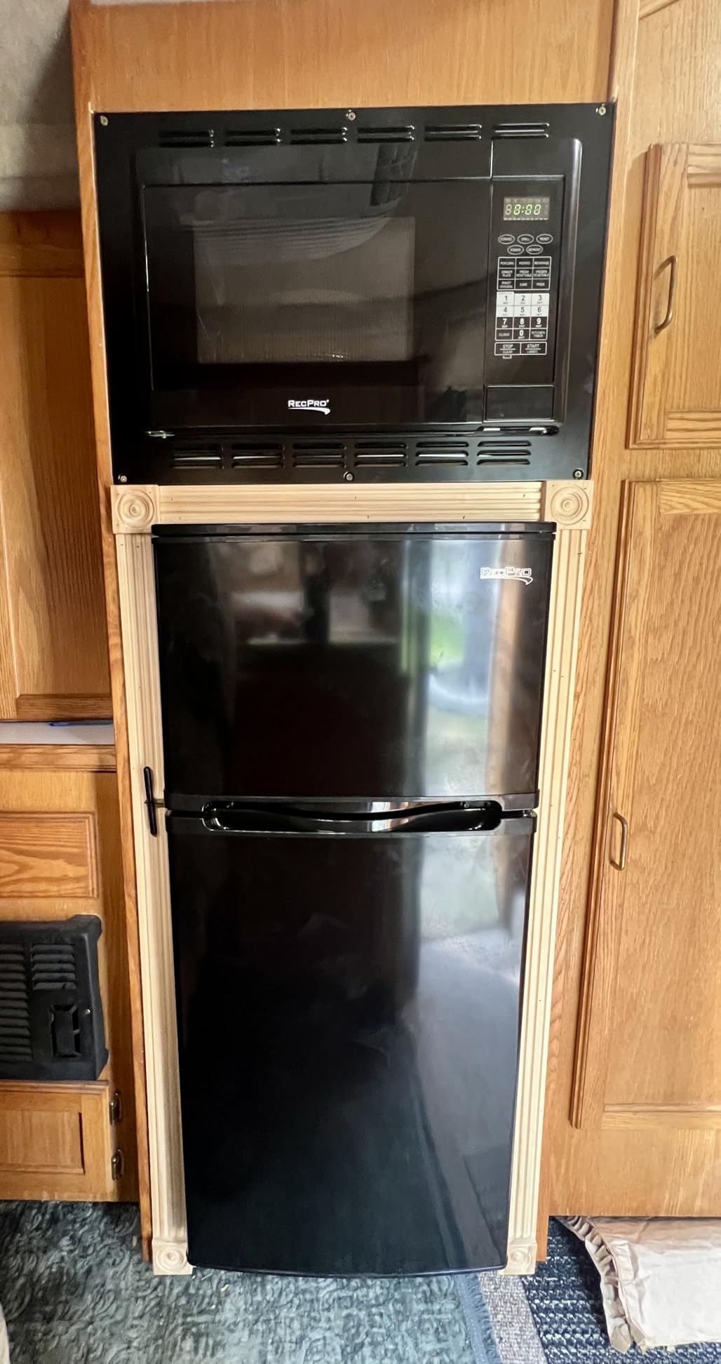 RecPro 4.4 Cu Ft 12V RV Refrigerator with Freezer | Frost-Free, Black Finish | Adjustable Shelves, Reversible Door, Built-In Lock | Off-Grid Camper Fridge | 19.5 RecPro 4.4 Cu Ft 12V RV Refrigerator with Freezer | Frost-Free, Black Finish | Adjustable Shelves, Reversible Door, Built-In Lock | Off-Grid Camper Fridge | 19.5