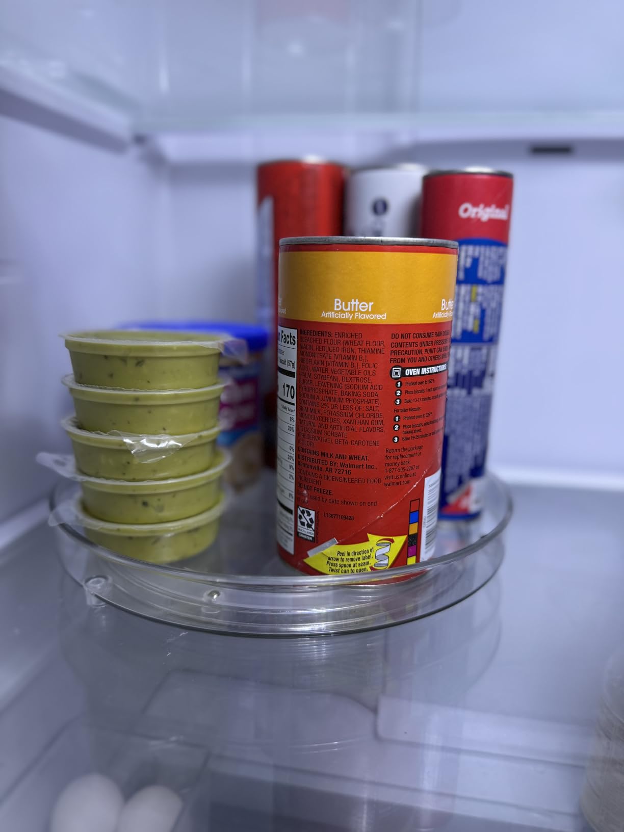 2 Pack Lazy Susan Organizer, 9.5 Inch Lazy Susan Turntable for Cabinet, Refrigerator Organizer for Pantry Organizers and Storage, Non-Skid Fridge Organizer - Customer Photo 1