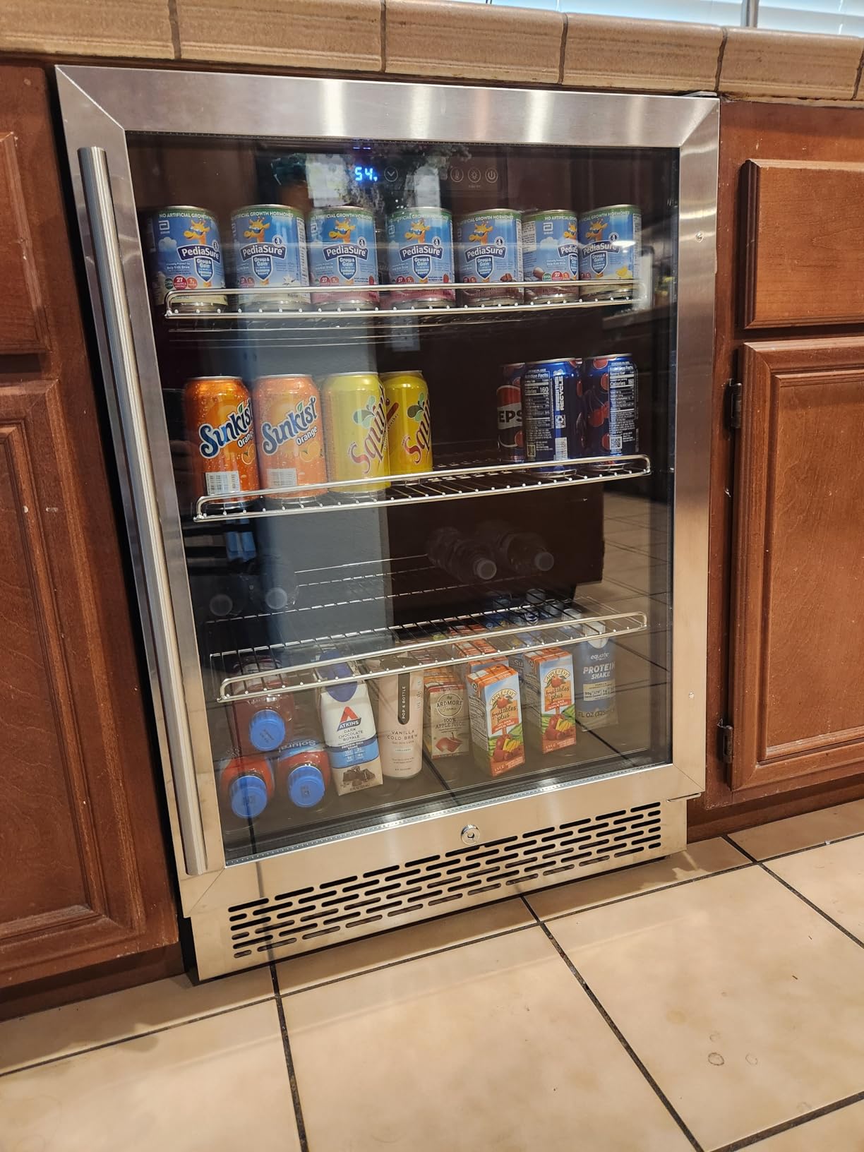 Albott 24 Inch Under Counter Drawer Fridge – Stainless Steel Dual-Zone Beverage Refrigerator with LED Touch Control, Adjustable Storage, Frost-Free, Low Noise, 37℉-50℉, -0.4℉ to 37℉ - Customer Photo 1