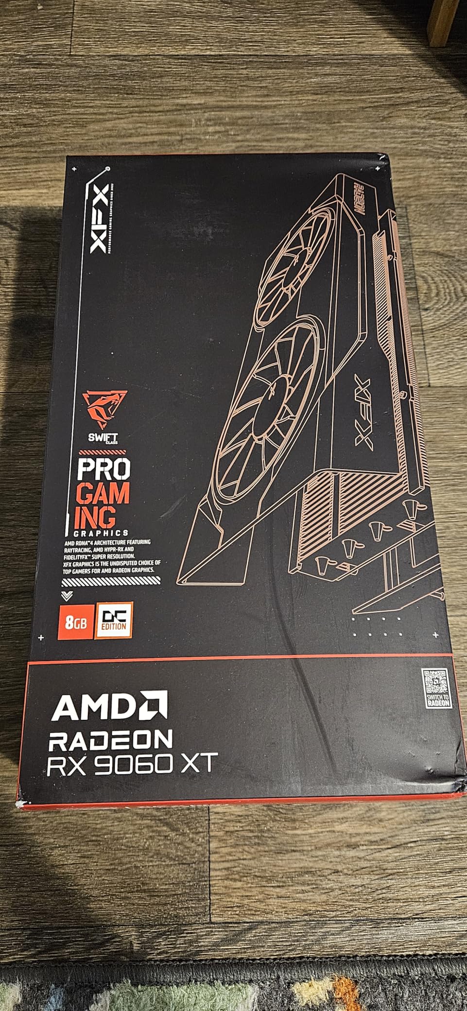 XFX Swift AMD Radeon RX 9070 XT Triple Fan Gaming Edition with 16GB GDDR6 HDMI 3xDP, AMD RDNA 4 RX-97TSWF3B9 - Customer Photo 2