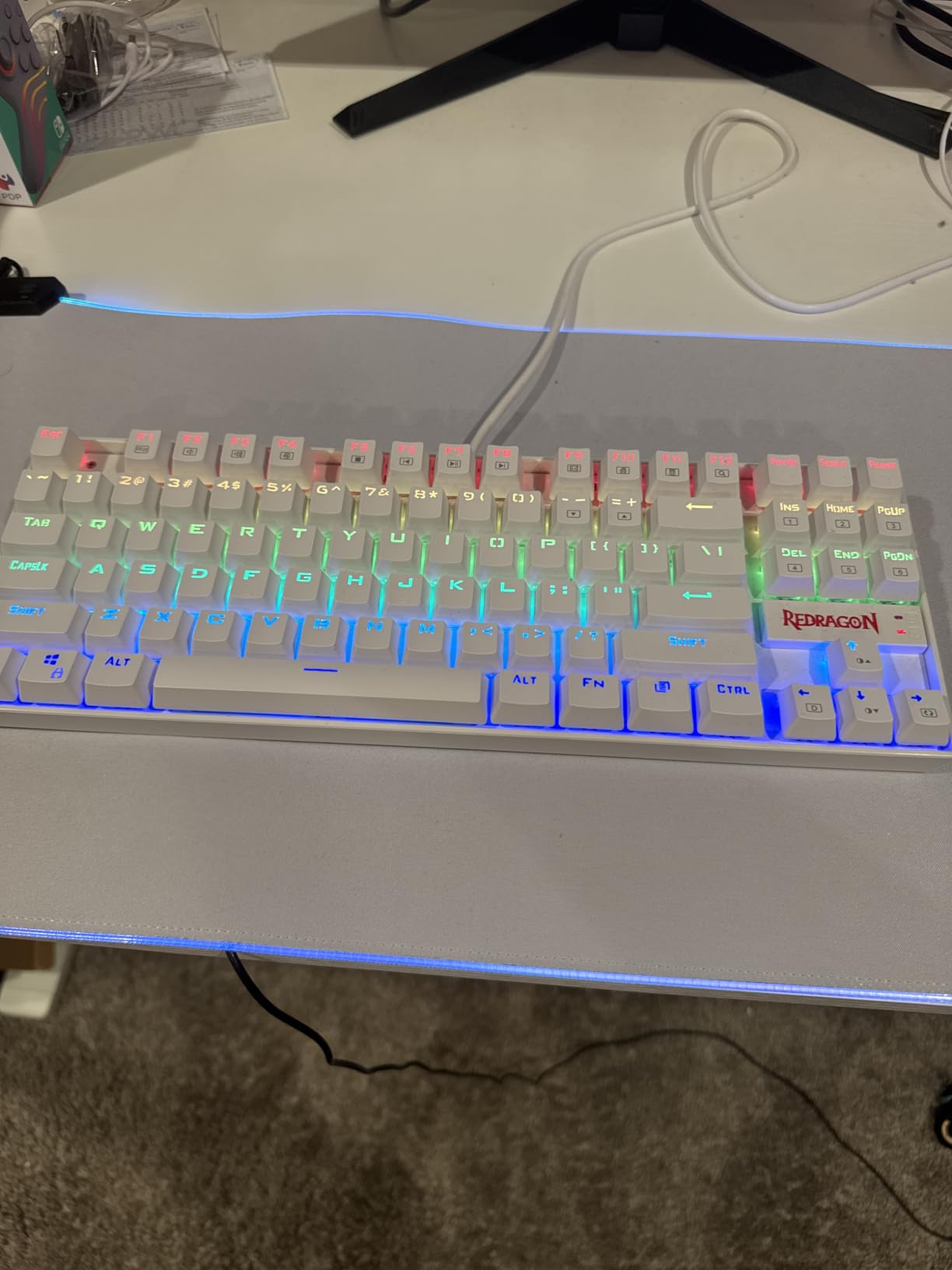 Redragon K552P Mechanical Gaming Keyboard TKL with 18 Backlight Modes, Hot-Swappable Red Switches, 87-Key Compact Ergonomic Design, N-Key Rollover & Software Programmable Macro - RGB, Eclipse Gilded Customer Review Redragon K552P Mechanical Gaming Keyboard TKL with 18 Backlight Modes, Hot-Swappable Red Switches, 87-Key Compact Ergonomic Design, N-Key Rollover & Software Programmable Macro - RGB, Eclipse Gilded - Customer Photo 1