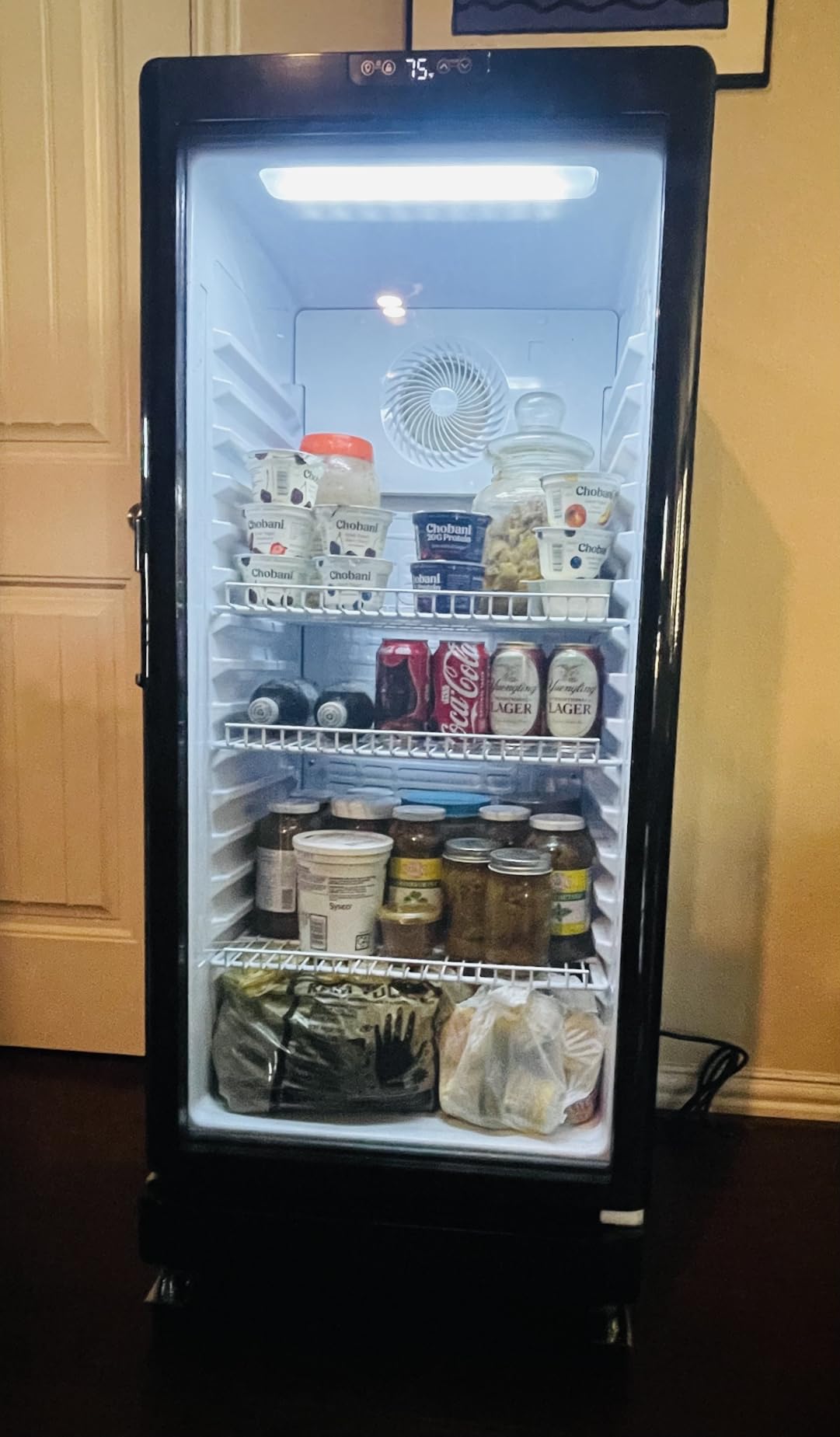 6 Cu.Ft Commercial Refrigerators, Display Fridge with Double-Tempered Glass Door, Beverage Cooler for Bar, Office, Restaurant, Outdoor Beverage Refrigerator with Locking, Key & LED - Customer Photo 1