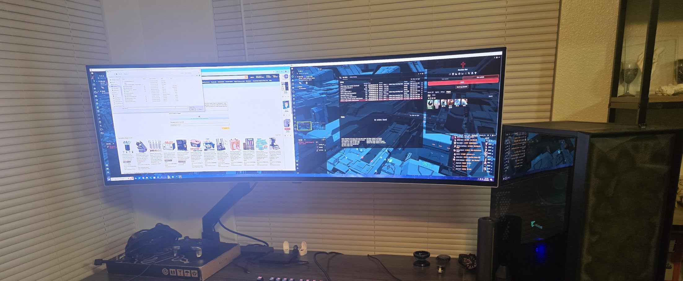 MOUNTUP Heavy Duty Monitor Arm for 49 inches, 44 lbs Curved Screens, Ultrawide Single Monitor Desk Mount, Monitors Stand for Samsung Odyssey G9 and More, VESA Mount with Clamp & Grommet Base Customer Review MOUNTUP Heavy Duty Monitor Arm for 49 inches, 44 lbs Curved Screens, Ultrawide Single Monitor Desk Mount, Monitors Stand for Samsung Odyssey G9 and More, VESA Mount with Clamp & Grommet Base - Customer Photo 1