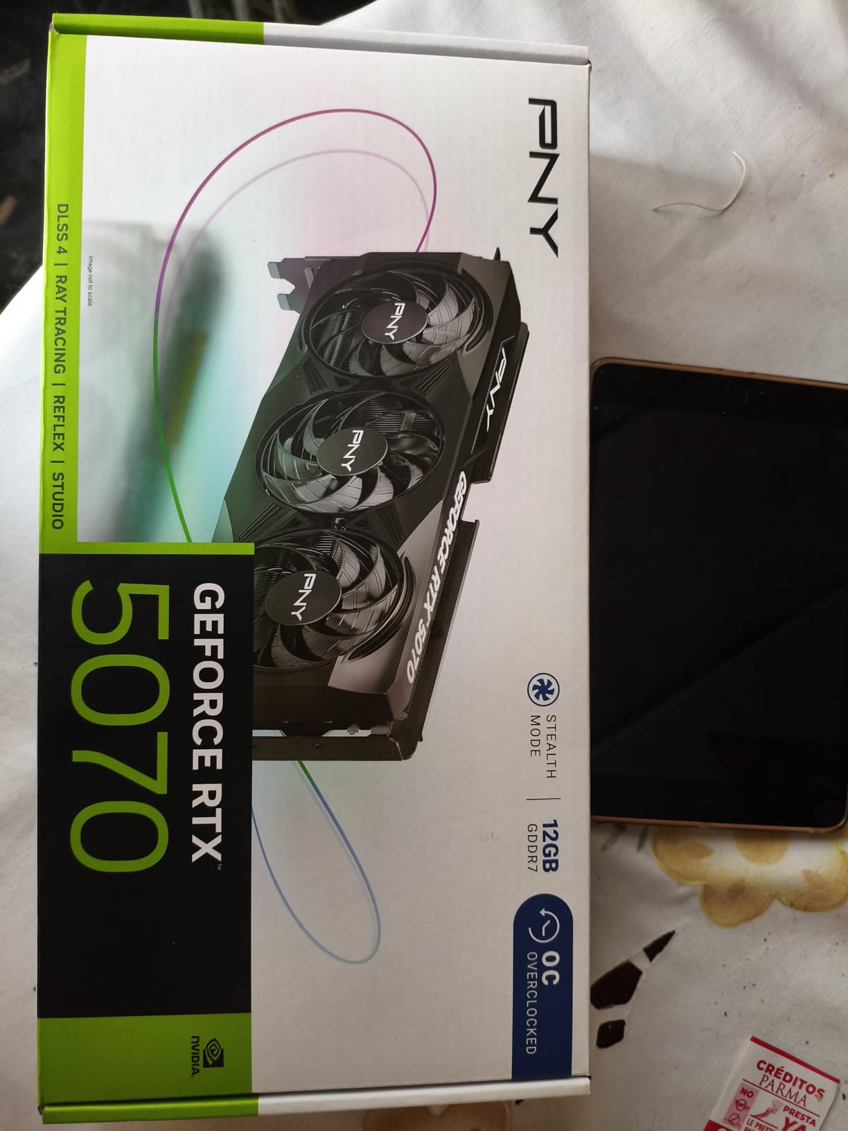 PNY NVIDIA GeForce RTX 5070 Epic-X ARGB OC Triple Fan Graphics Card - Customer Photo 2