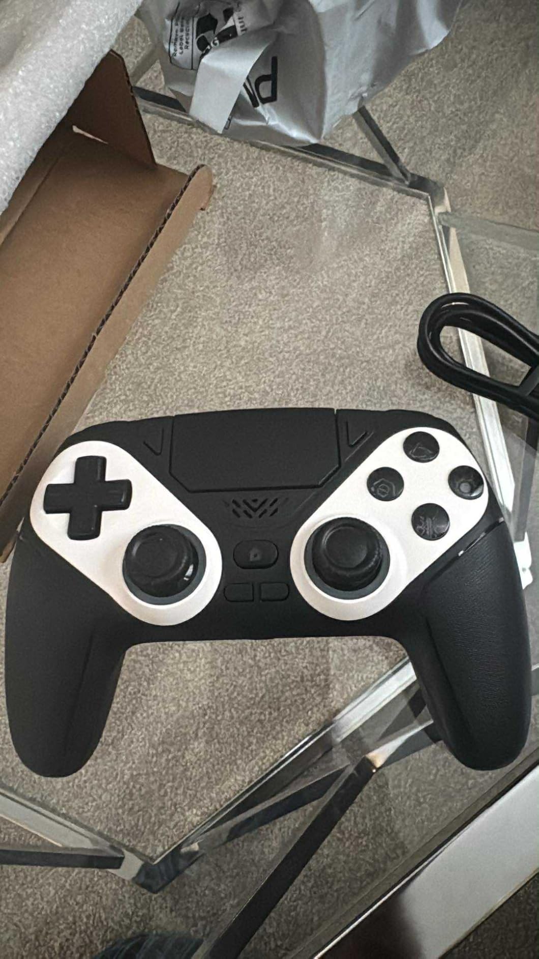 Gamrombo LED Wireless Controller for PS5, Compatible with PS5 Pro/Slim/PC, Dual Vibration, Macro/Turbo Function, 3.5mm Audio Jack, 6-Axis Motion Contro Gamepad with Speaker - Customer Photo 2