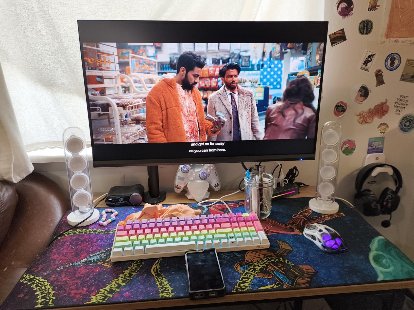 MCHOSE G75 PRO 75% Wireless Mechanical Keyboard, TKL Keyboards Tri-Mode BT5.0/2.4GHz/USB-C, Hot Swap Custom Creamy Keyboards Linear Switch, Double Shot PBT Keycaps RGB LED Backlit, White&Green - Customer Photo 2