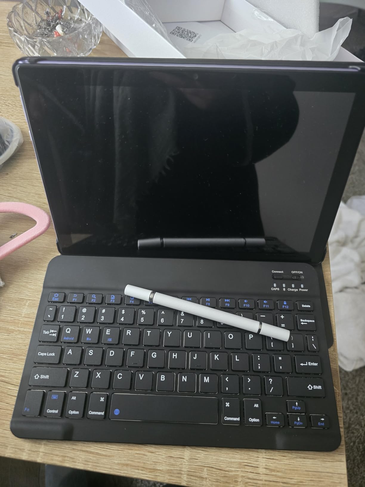 DOOGEE U10 10 inch Tablet with Keyboard, Android 15 Tablet 16GB+128GB/2TB Expand, 2.0GHz Quad Core Gaming Tablets,5060mAh,1280x800 IPS HD Touchscreen,WiFi 6,Dual Camera,BT5.0,Widevine L1,Purple - Customer Photo 1