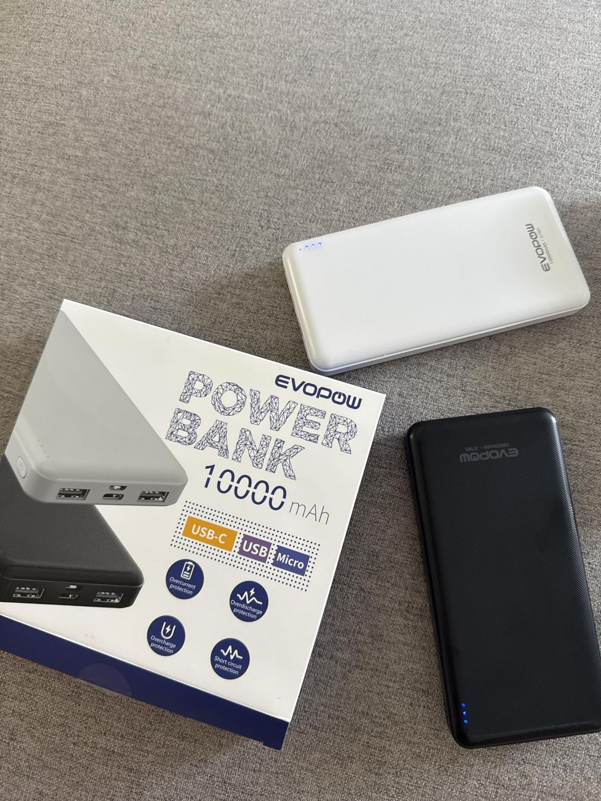 2-Pack Portable Charger, Slimmer 10000mAh 15W Power Bank, USB C in&Out Fast Charging Battery Pack, External Portable Power Bank for iPhone 16 15 14 13 12 iPad Airpods Samsung S23 S22 Pixel etc - Customer Photo 3