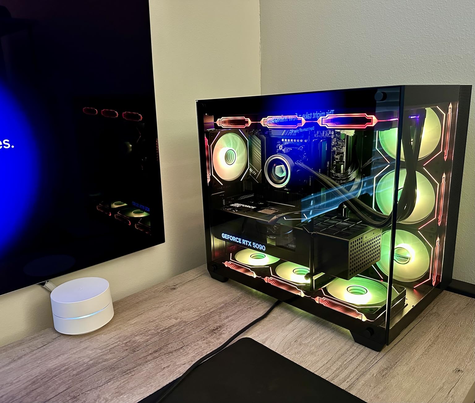 Panorama XL RTX 5080 Gaming PC Desktop - AMD Ryzen 9 9950X3D Processor, 64GB DDR5 RAM, 2TB NVMe Gen4 SSD, WaterCooled, WiFi 6E, HDMI, Windows 11 Pro - Best 2025 RGB Prebuilt Tower Computer for Gamers Customer Review Panorama XL RTX 5080 Gaming PC Desktop - AMD Ryzen 9 9950X3D Processor, 64GB DDR5 RAM, 2TB NVMe Gen4 SSD, WaterCooled, WiFi 6E, HDMI, Windows 11 Pro - Best 2025 RGB Prebuilt Tower Computer for Gamers - Customer Photo 1