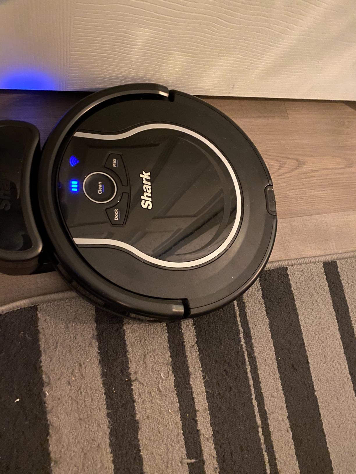 Shark Navigator Robot Vacuum and Self-Empty Base with Bagless 60-Day Capacity Self-Empty Base, SmartPath Navigation, Powerful Pet Hair Pickup, Anti-Hair Wrap, For Carpets & Hard Floors, Grey, RV2120AE - Customer Photo 1