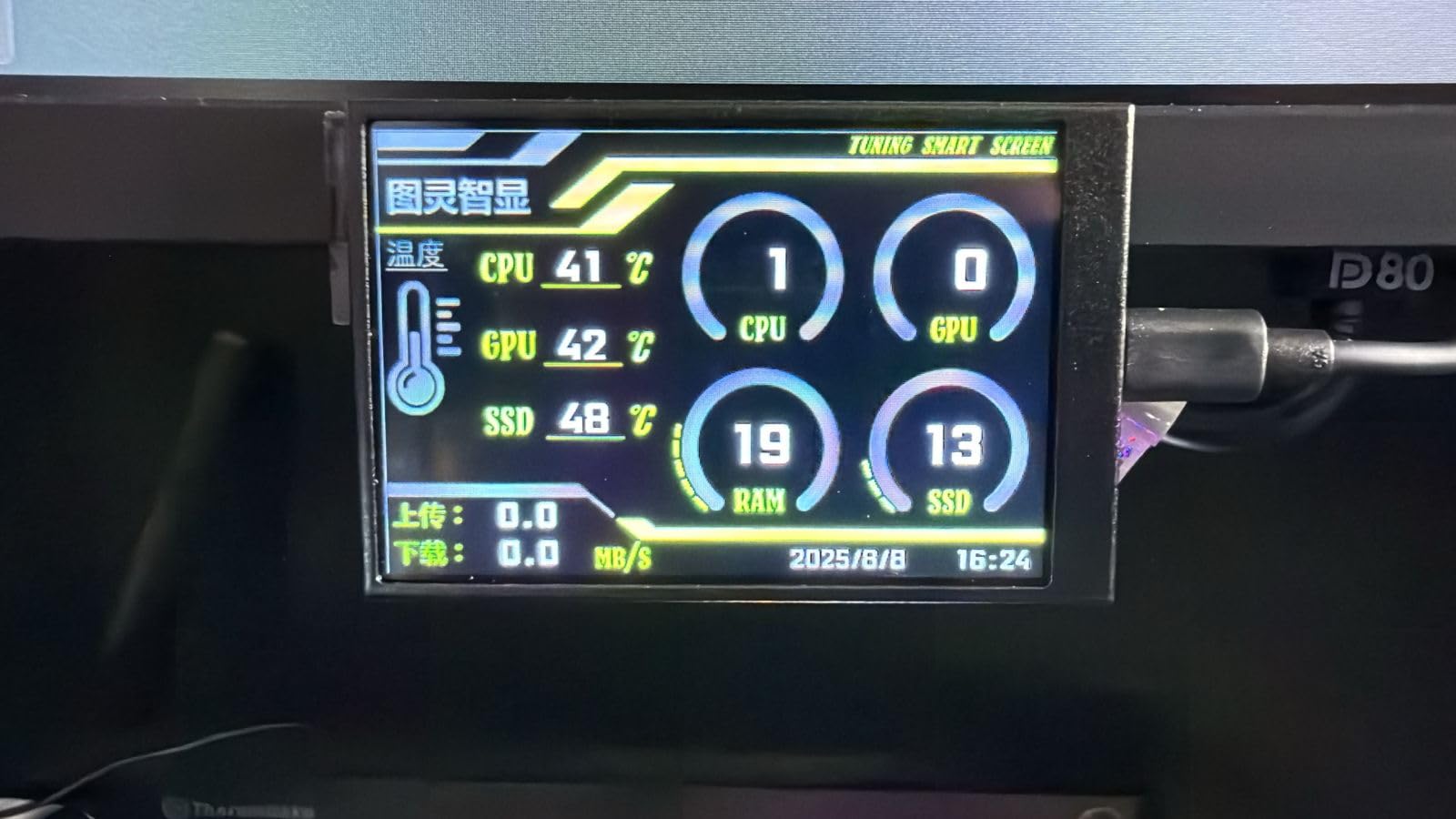 3.5 Inch IPS USB Mini Screen No Installation AIDA64 Pc Case Screen Computer Temp Monitor PC Temperature Display with Stand, USB Cable, Manual - Customer Photo 1