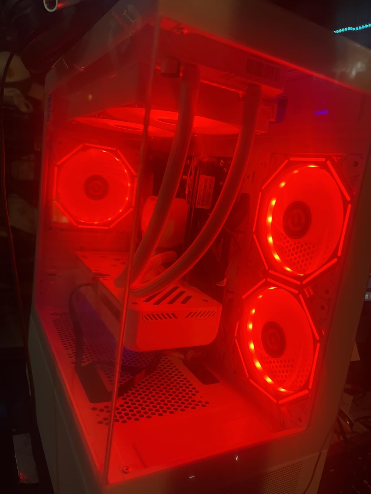 NINGMEI Gaming PC Desktop,AMD Ryzen 7 5700X 8 core 3.4GHz(up to 4.6GHz),GeForce RTX 5060 8GB,32GB DDR4 RAM 3200MHz,1TB NVME SSD,650W PSU, Windows 11 Home 64-bit,White - Customer Photo 1