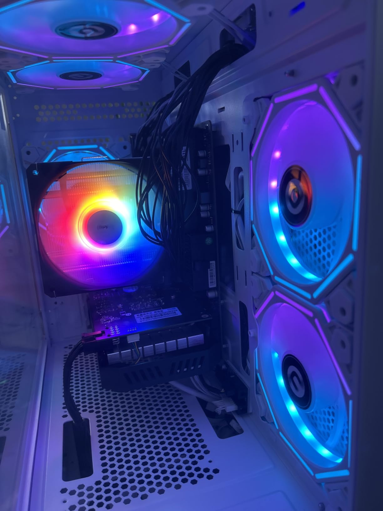 NINGMEI Gaming PC Desktop Computer,AMD Ryzen 5 5500 4.2 GHz,GeForce GTX 1660 Super 6GB,1TB NVMe SSD,16GB DDR4 3200MHz, Air Cooled Prebuilt,650W PSU,Windows 11 Home, Gamer PC, Black - Customer Photo 2