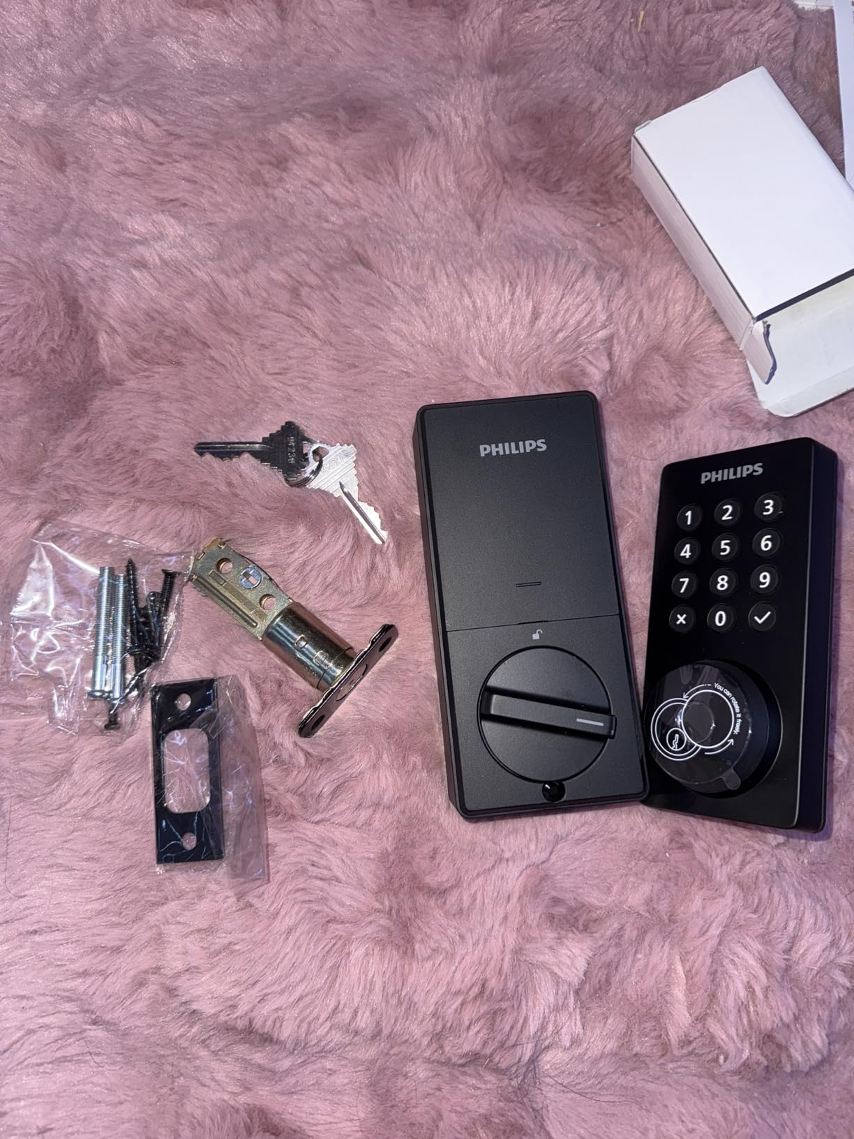 Philips Wi-Fi Door Lock, WiFi Smart Lock Keyless Entry Deadbolt for Front Door, Compatible with Alexa & Google Assistant, Remote Control, Built-in WiFi, APP Fingerprint Passcode Unlock, Auto Locking Customer Review Philips Wi-Fi Door Lock, WiFi Smart Lock Keyless Entry Deadbolt for Front Door, Compatible with Alexa & Google Assistant, Remote Control, Built-in WiFi, APP Fingerprint Passcode Unlock, Auto Locking - Customer Photo 1