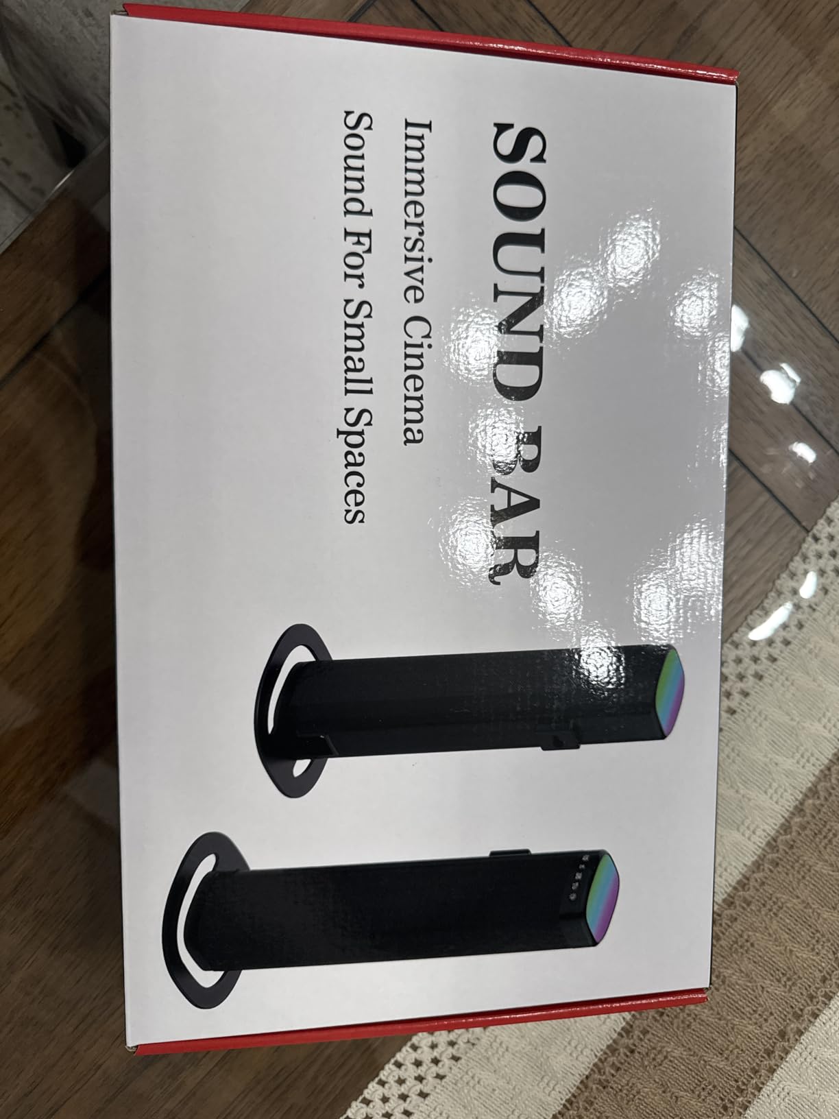 Sound Bar,100W Sound Bar for Smart TV with 3 RGB Lights Modes, Bluetooth 5.3, ARC/Opt/AUX Connect, Detachable 2-in-1 Speaker, 3 Equalizer Modes, Bass Surround Soundbar for TV/PC/Gaming/Projectors - Customer Photo 2