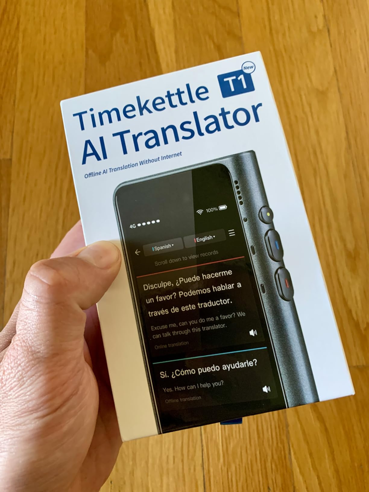 Timekettle Fluentalk New T1 Translator Device Supports 40 Languages, 31+ Offline Language Pairs, Photo Translation, No WiFi Needed, 2-Year Global Data, 4